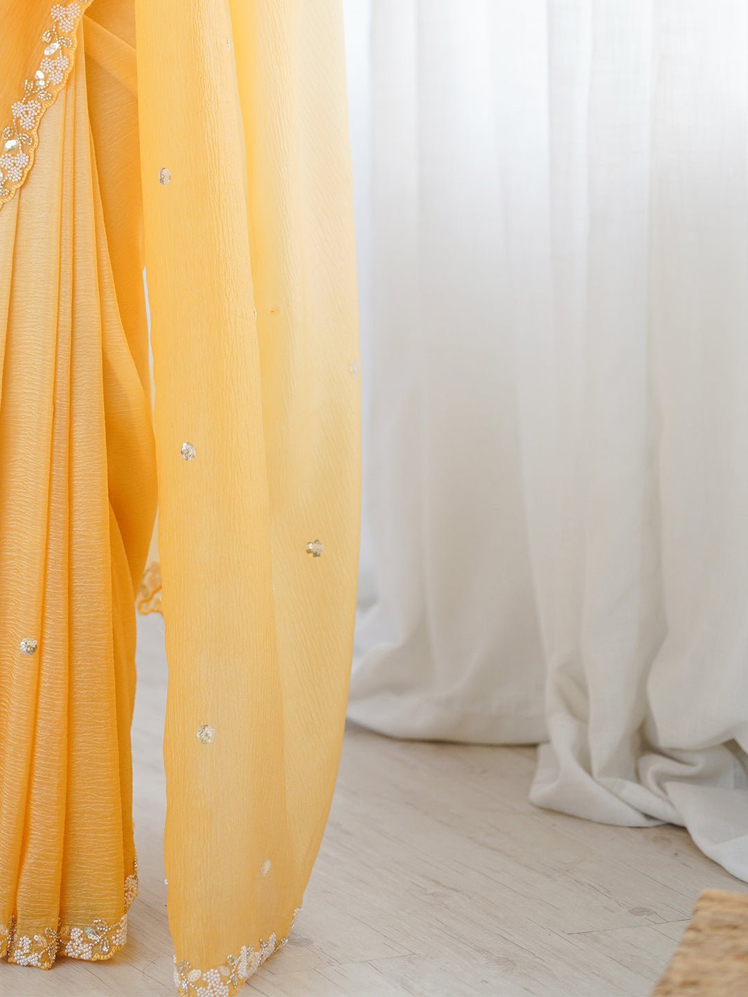 Heritage Yellow Silk Blend Saree - Ressa