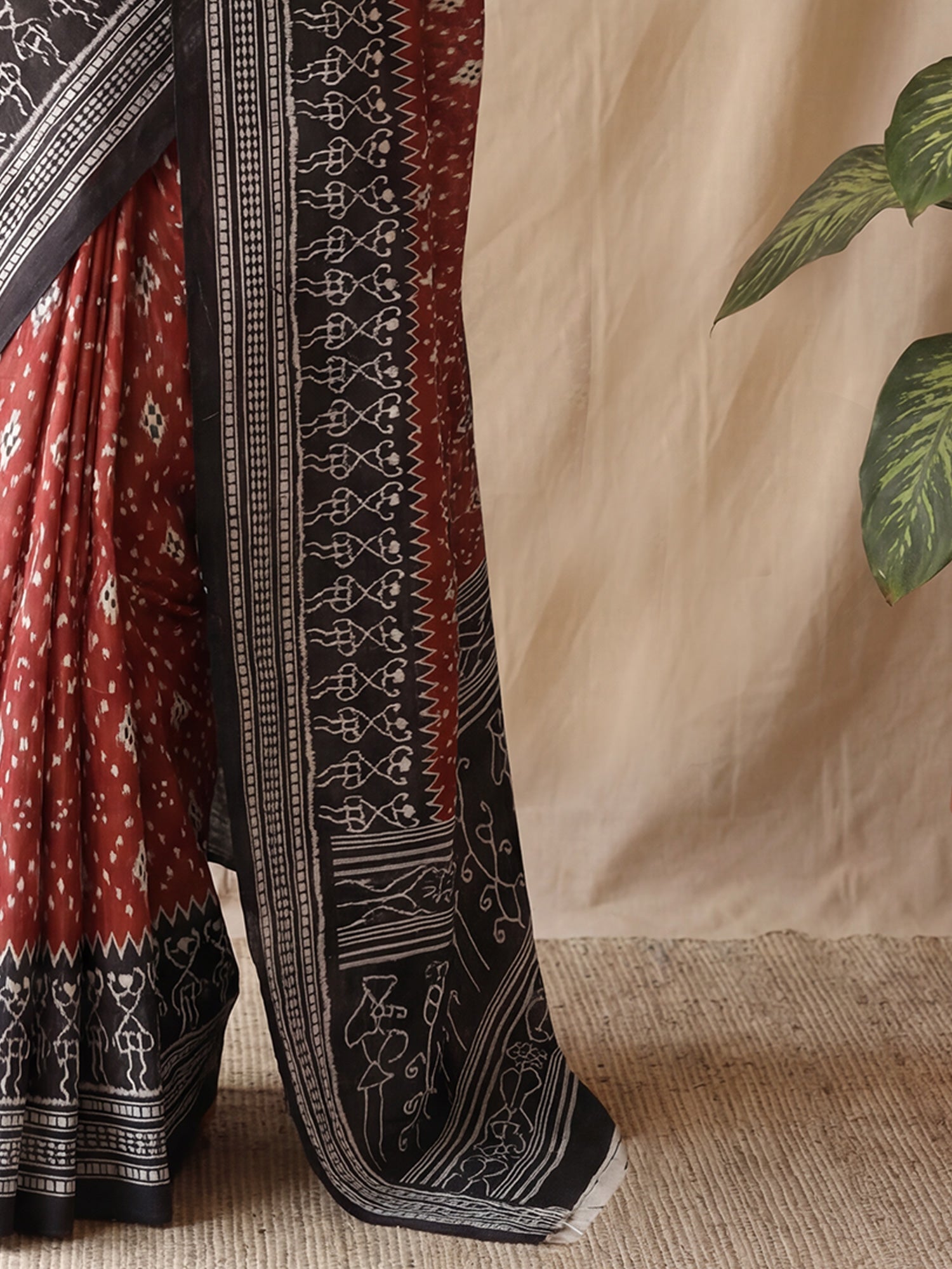 Ikat Patola Print : Cotton Mulmul Saree - Ressa