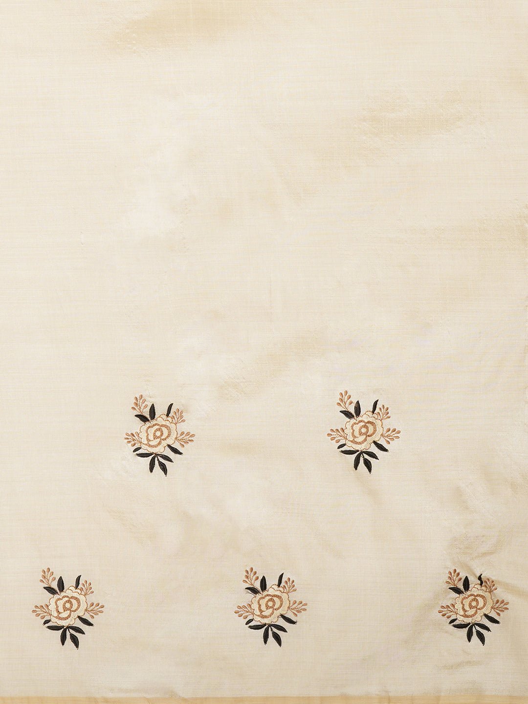 Ivory Banarasi Art Silk Saree - Ressa