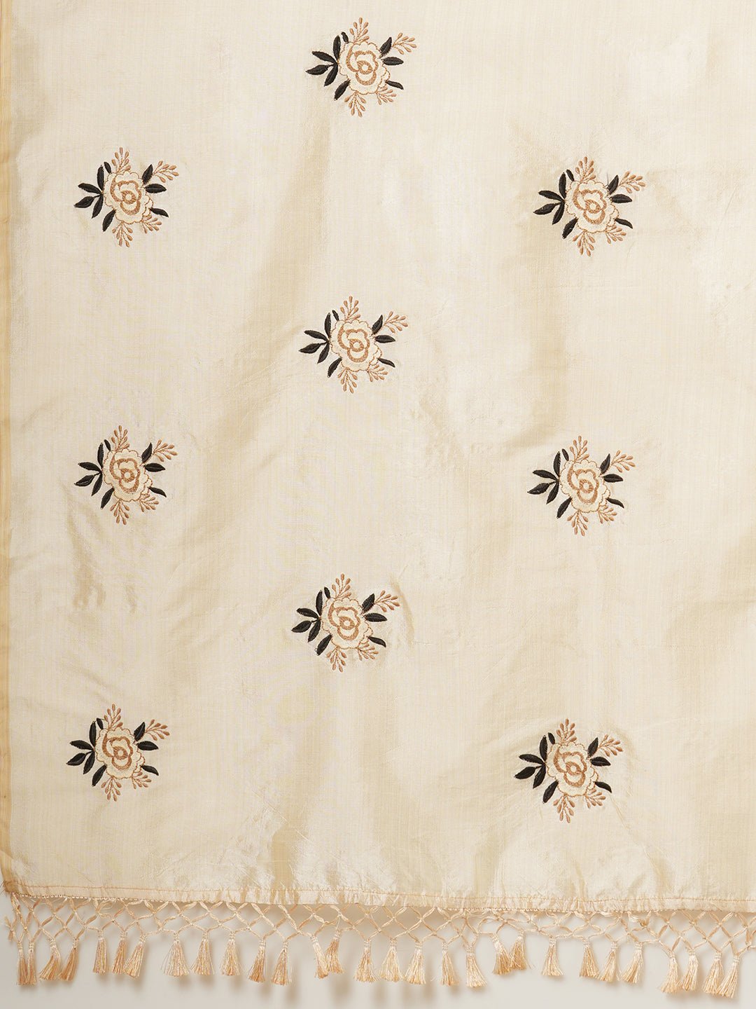 Ivory Banarasi Art Silk Saree - Ressa