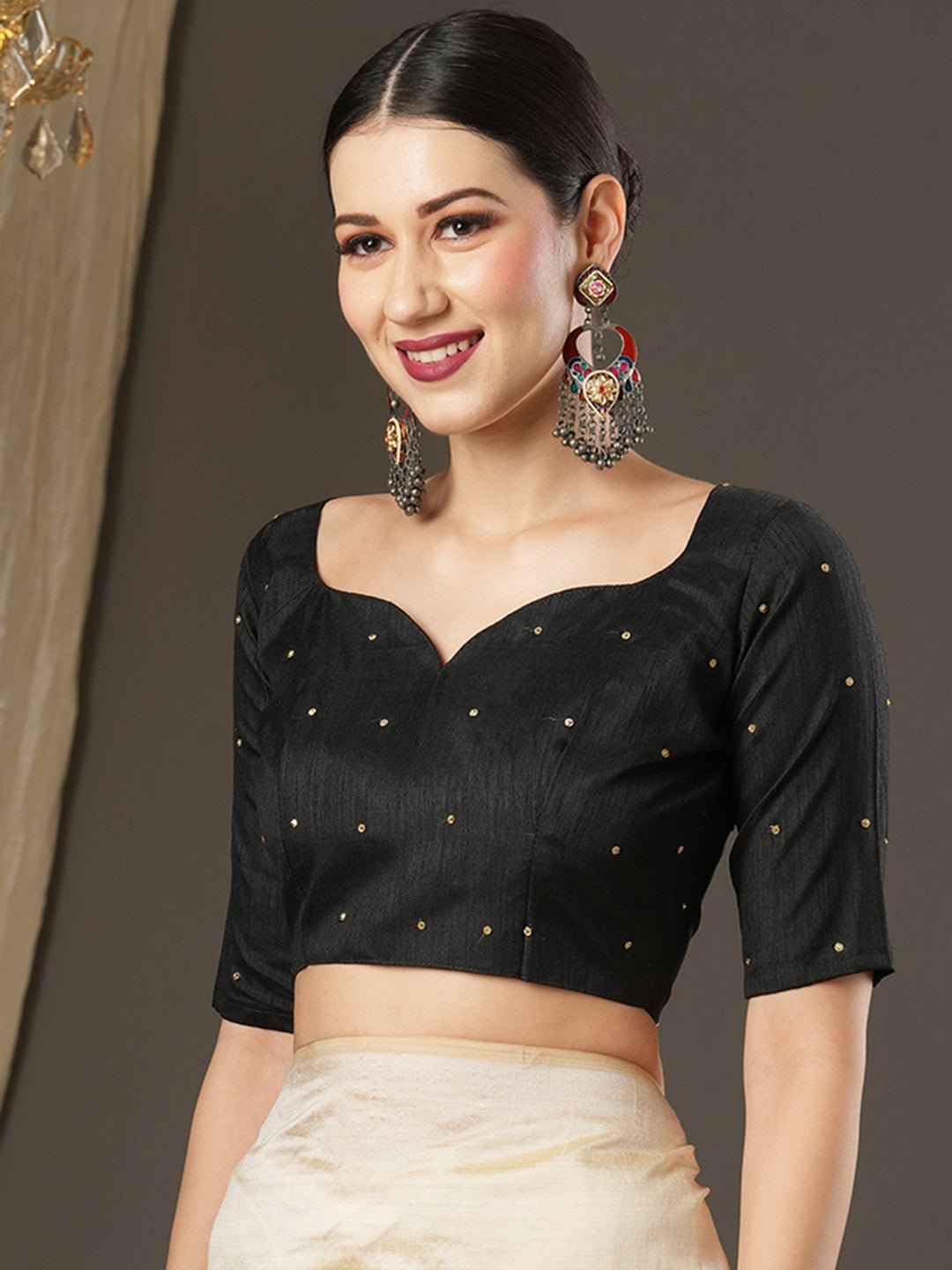 Ivory Banarasi Art Silk Saree - Ressa