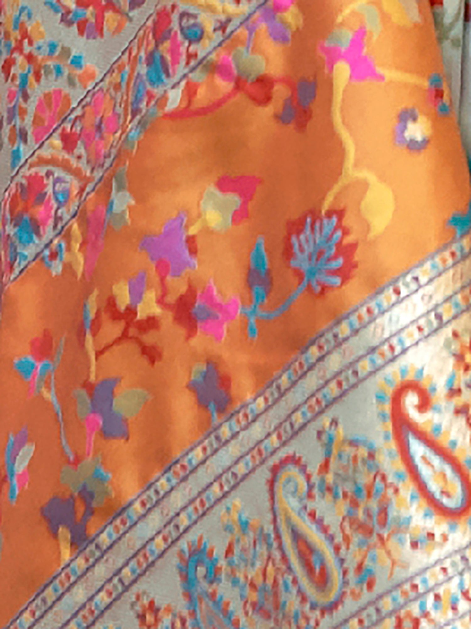 Ivory Silk Floral Woven Saree - Ressa