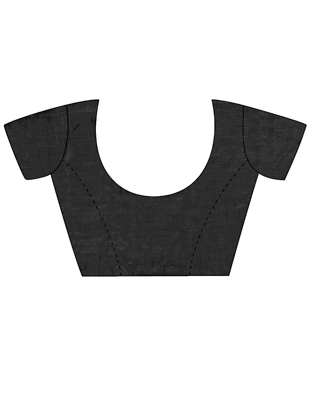 Jet Black Georgette Sequin Saree - Ressa