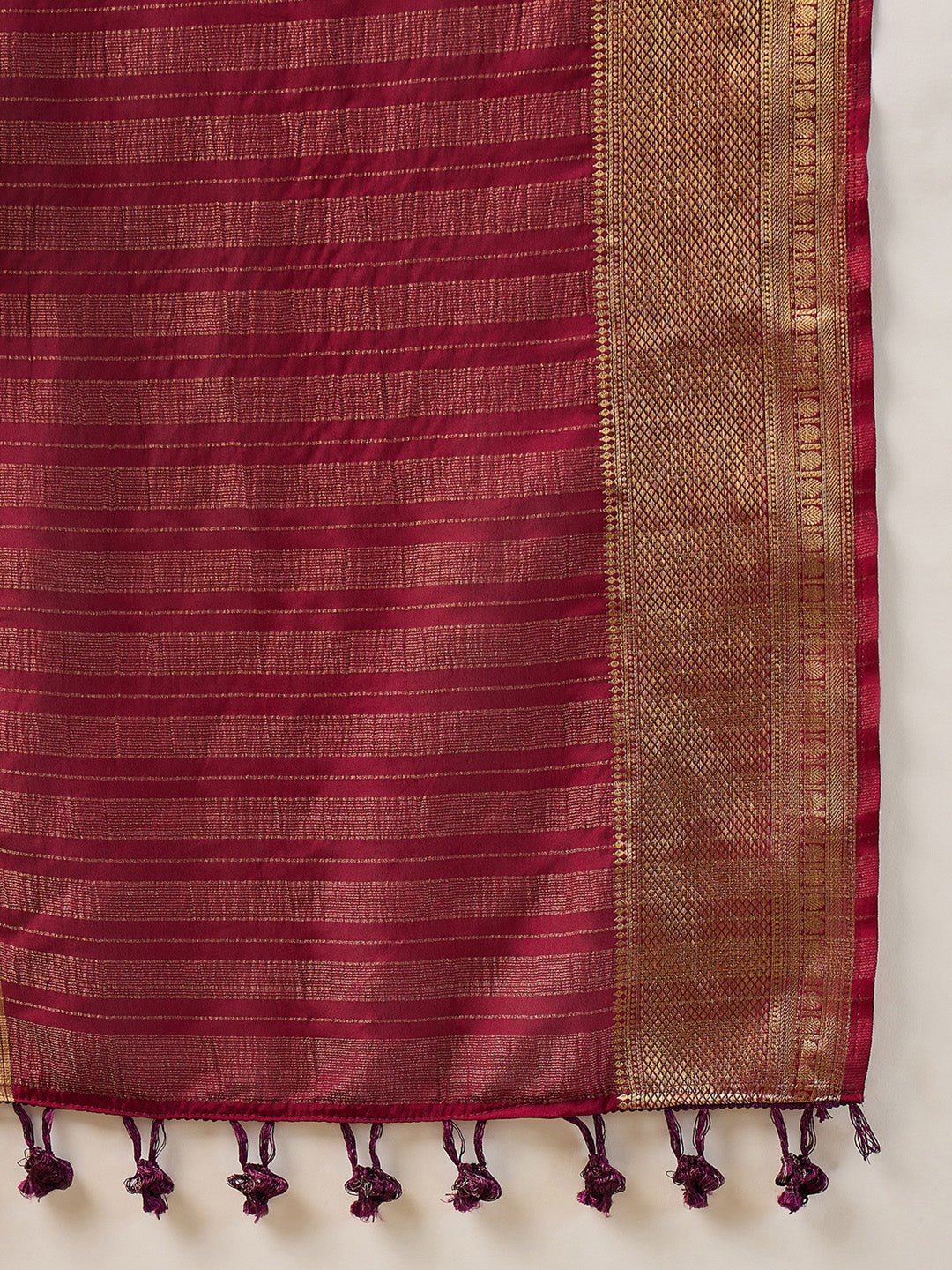 Maroon Mysore Silk Saree - Ressa