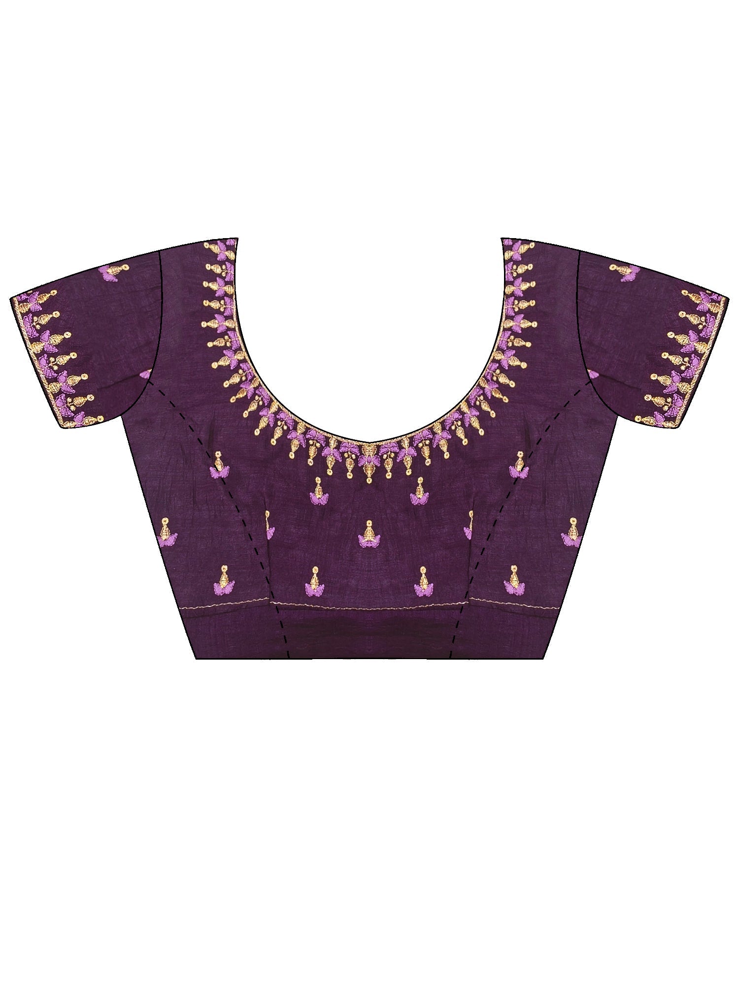 Lavender Georgette Saree with Floral Digital Print - Ressa