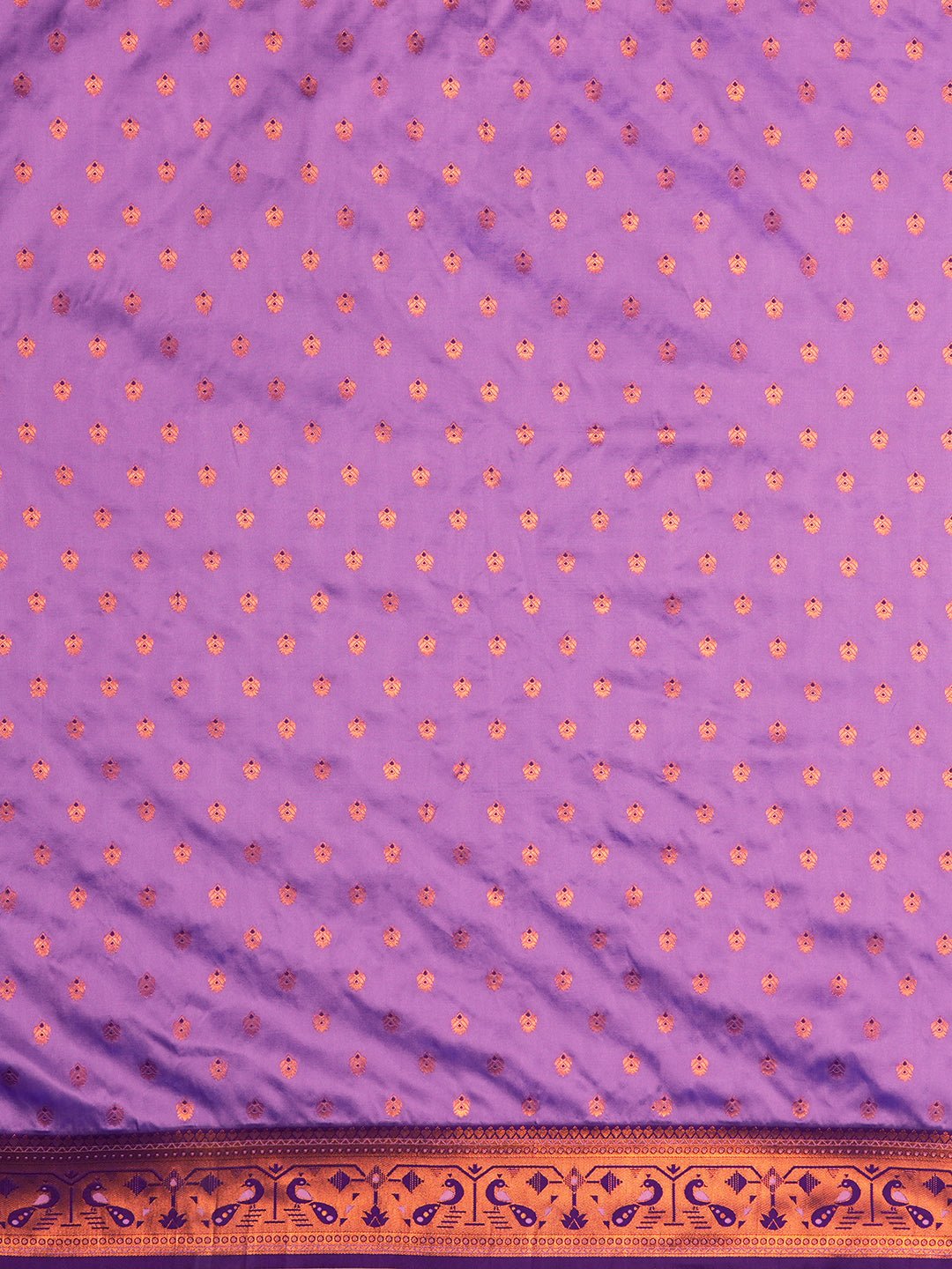 Lavender Paithani Silk Saree with Zari Border - Ressa