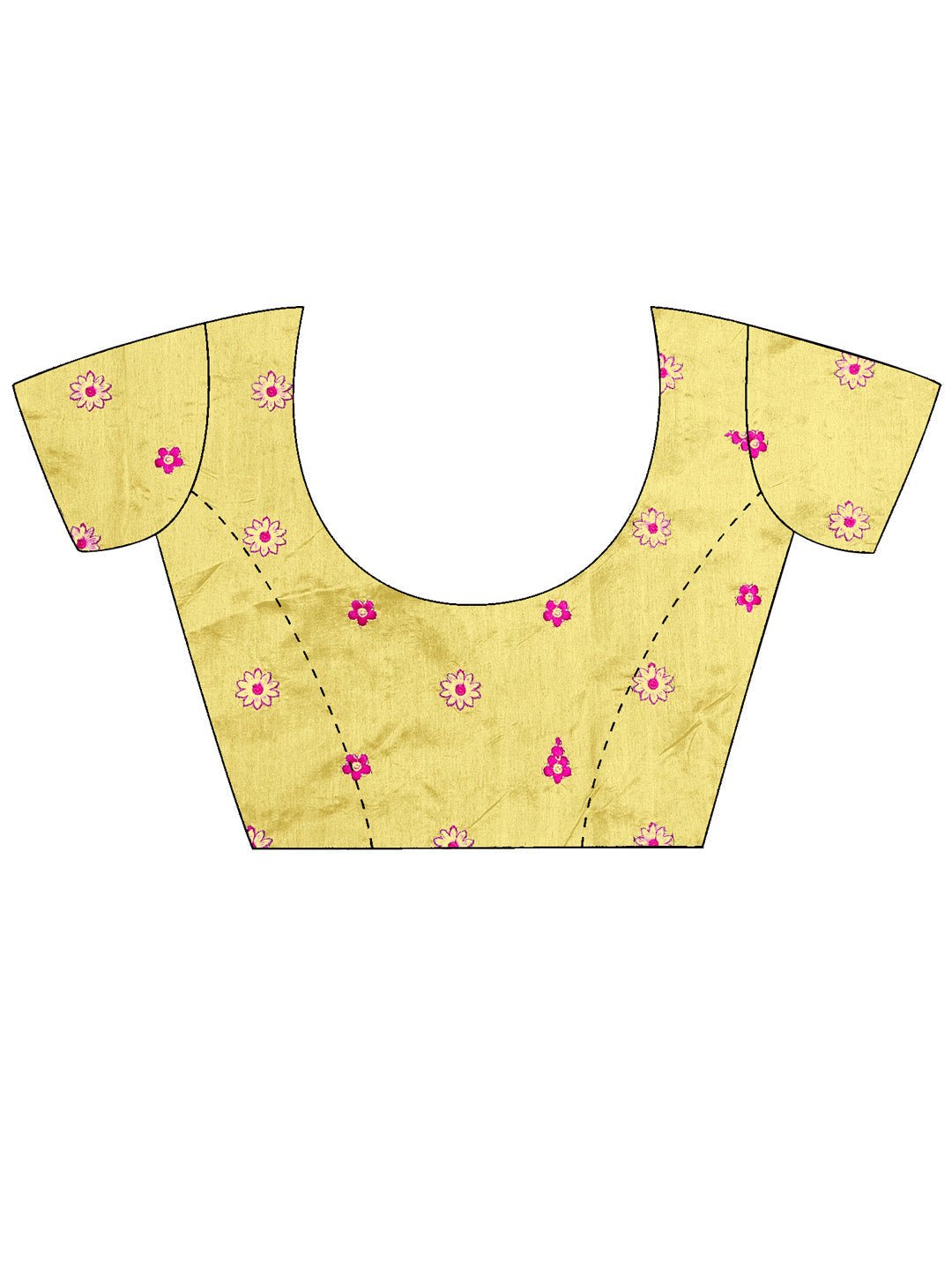 Lemon Yellow Bird & Floral Embroidered Organza Saree - Ressa