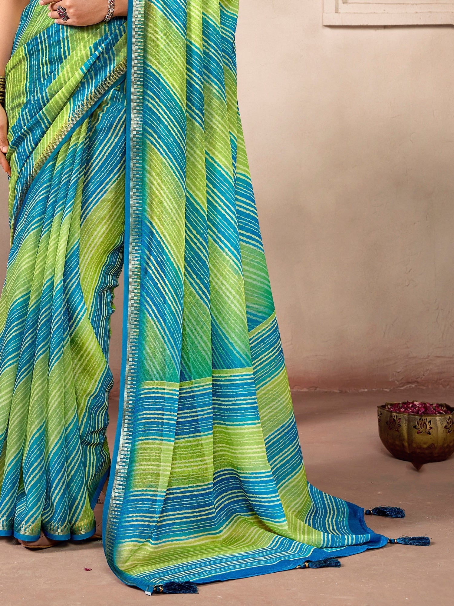 Light Green Georgette Saree - Ressa