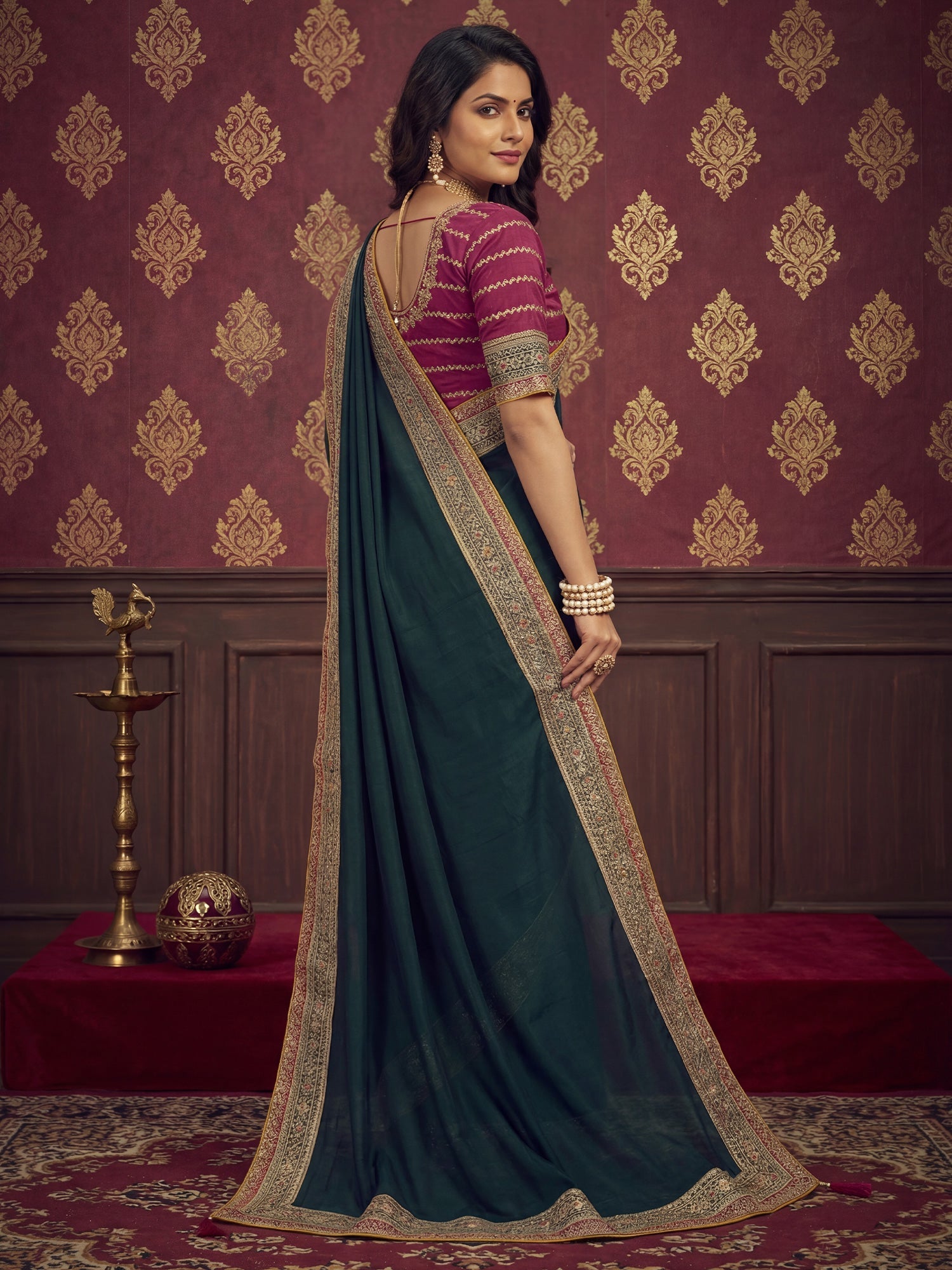 Light Purple Tissue Silk Saree with Zari Stripes - Ressa