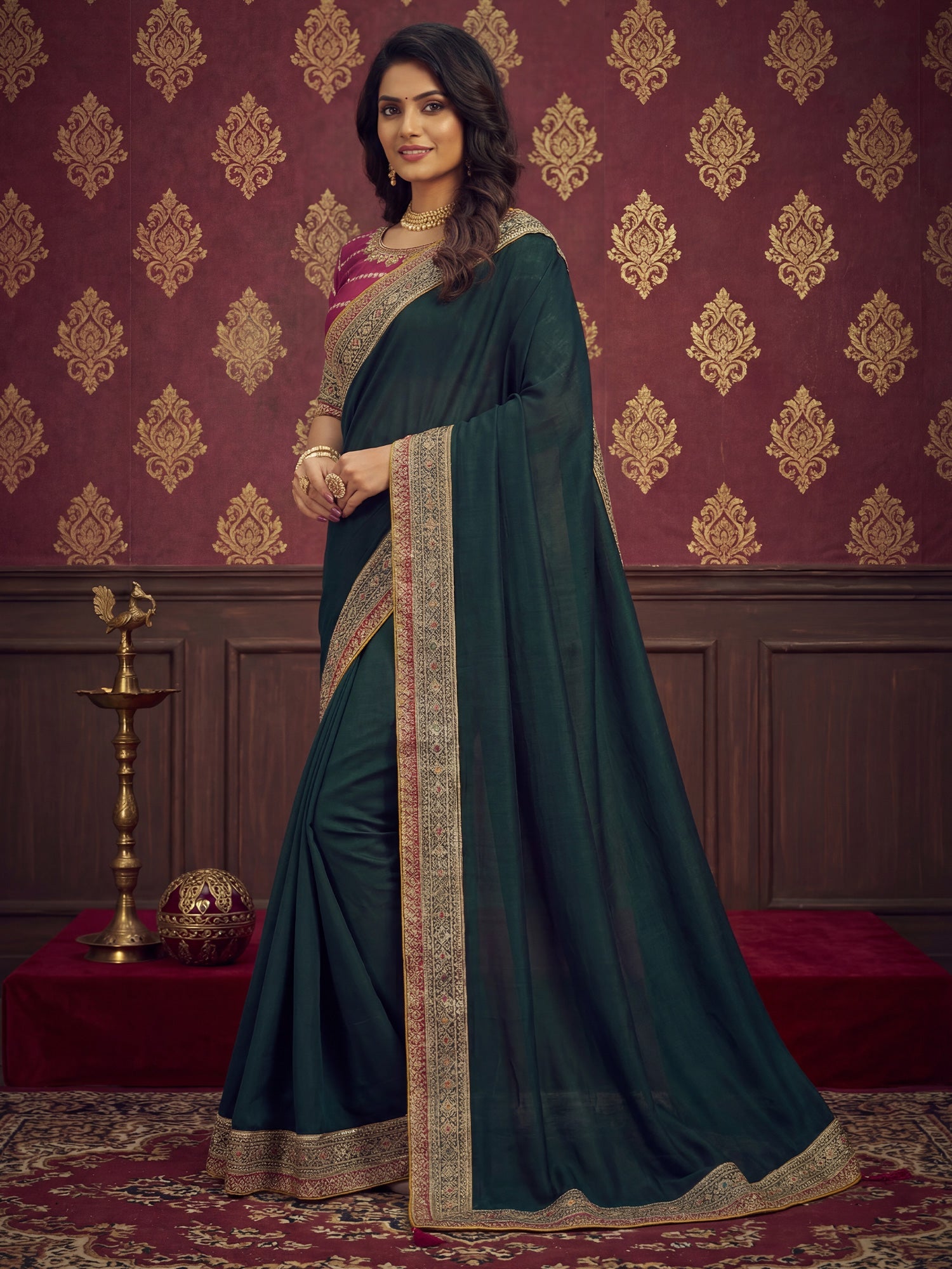 Light Purple Tissue Silk Saree with Zari Stripes - Ressa
