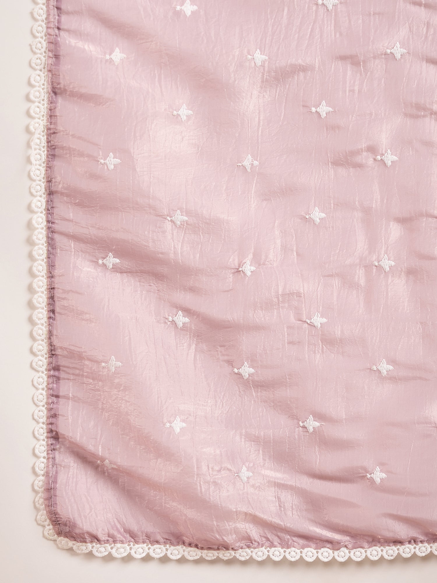 Lilac Chiffon Thread Work Saree - Ressa