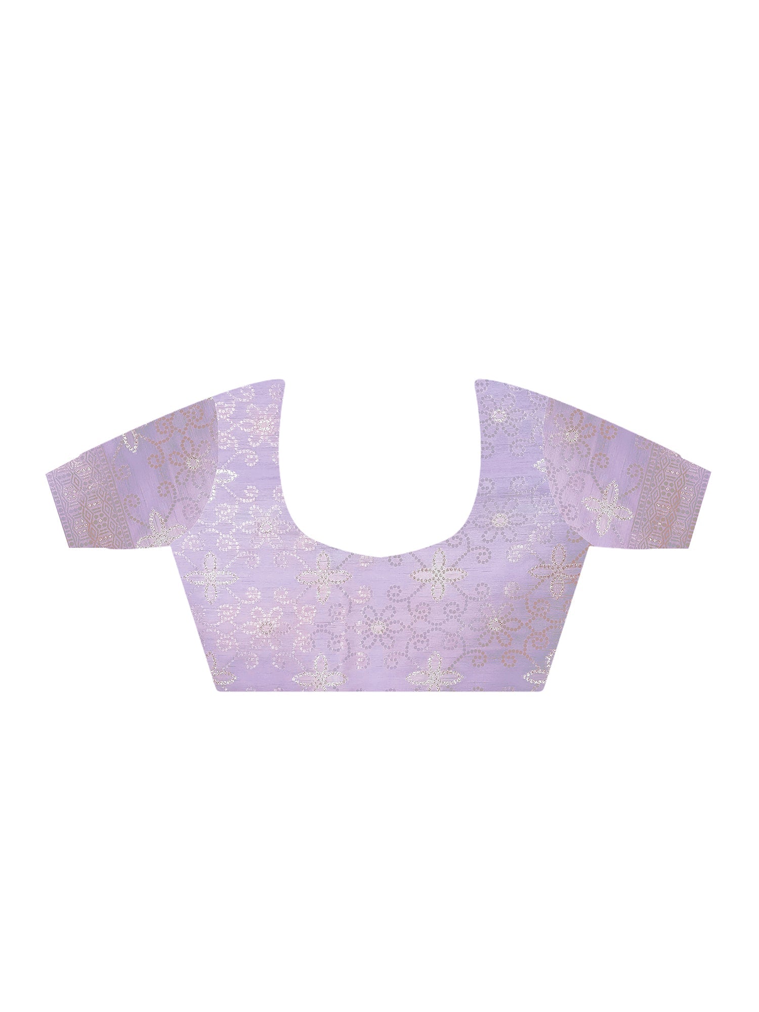 Lilac Grey Banarasi Silk Blend Saree - Ressa