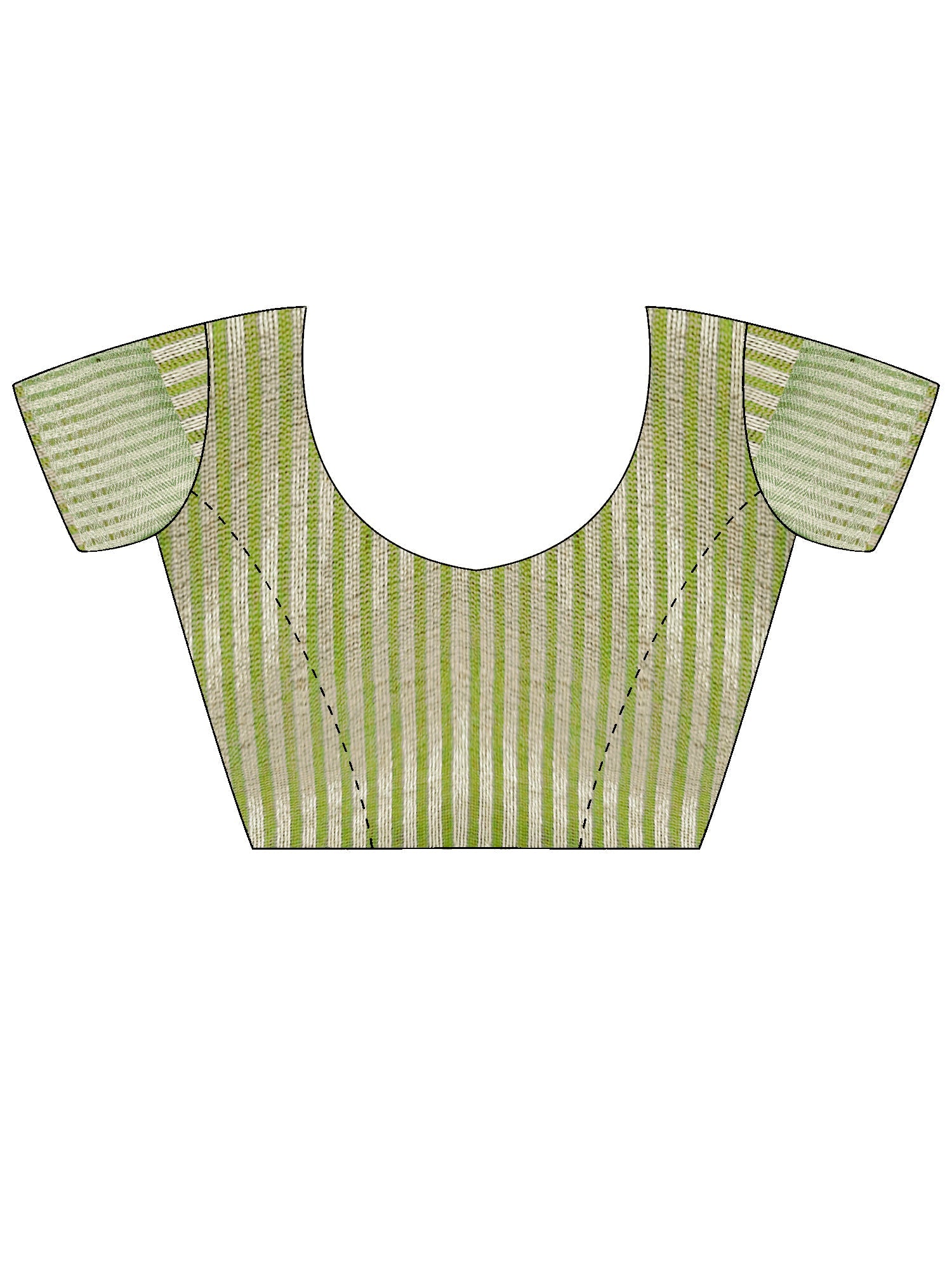 Lime Green Chanderi Silk Saree - Ressa