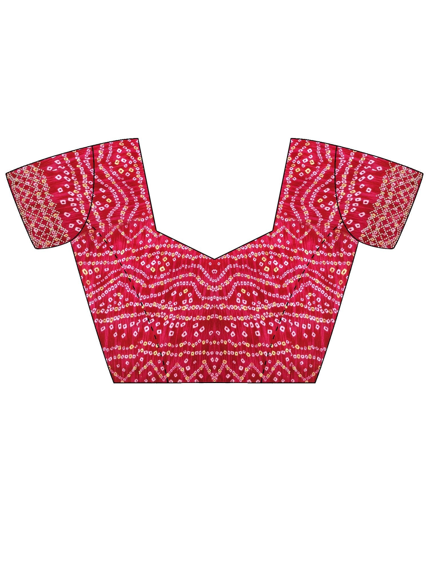 Magenta Dola Silk Saree with Embroidered Floral Border - Ressa