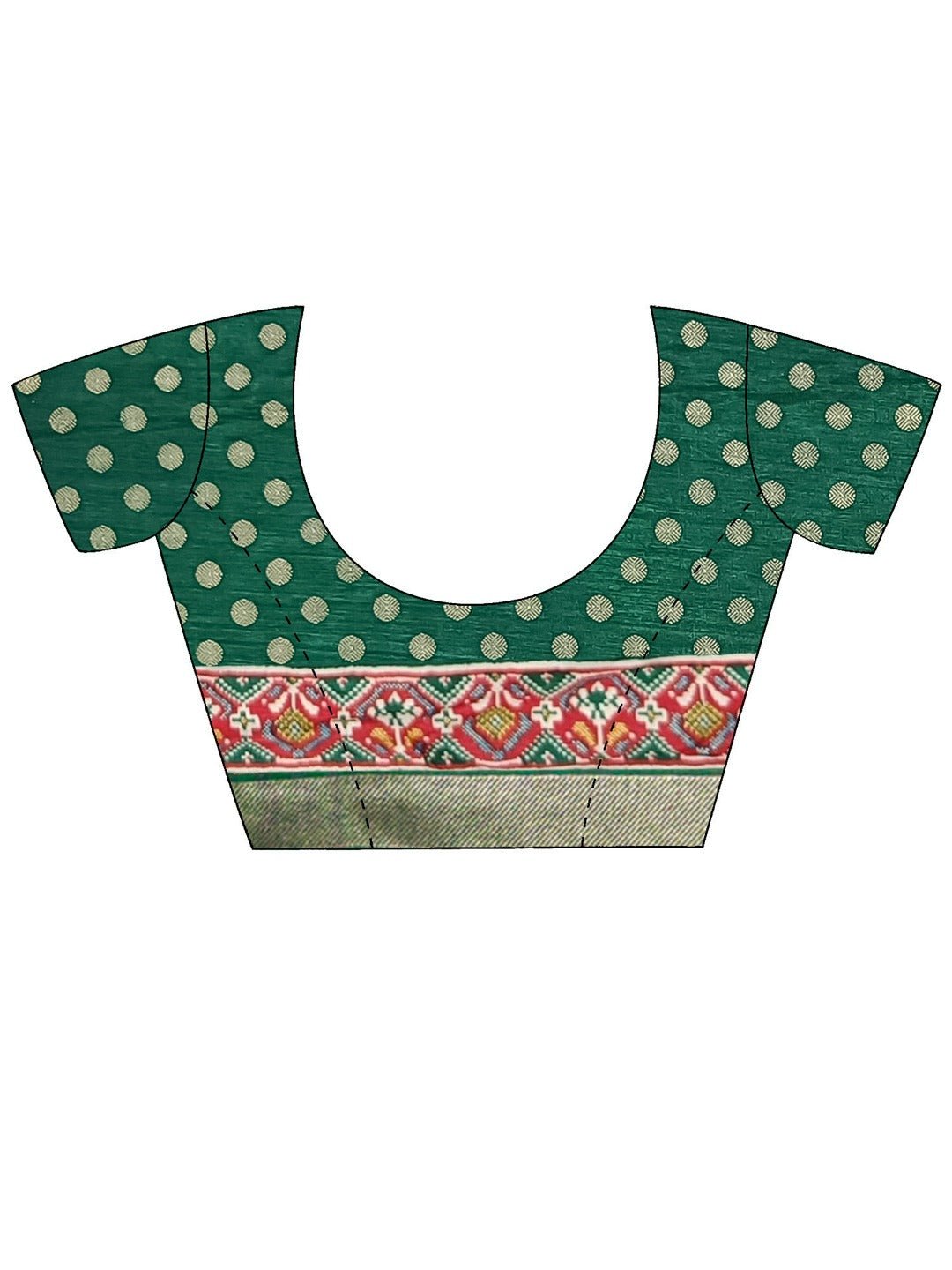 Magenta Green Patola Silk Saree - Ressa