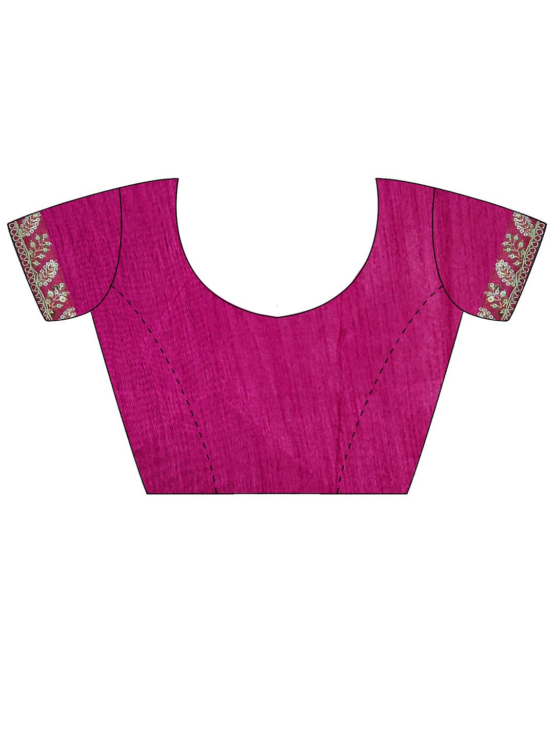 Magenta Pink Striped Georgette Saree - Ressa