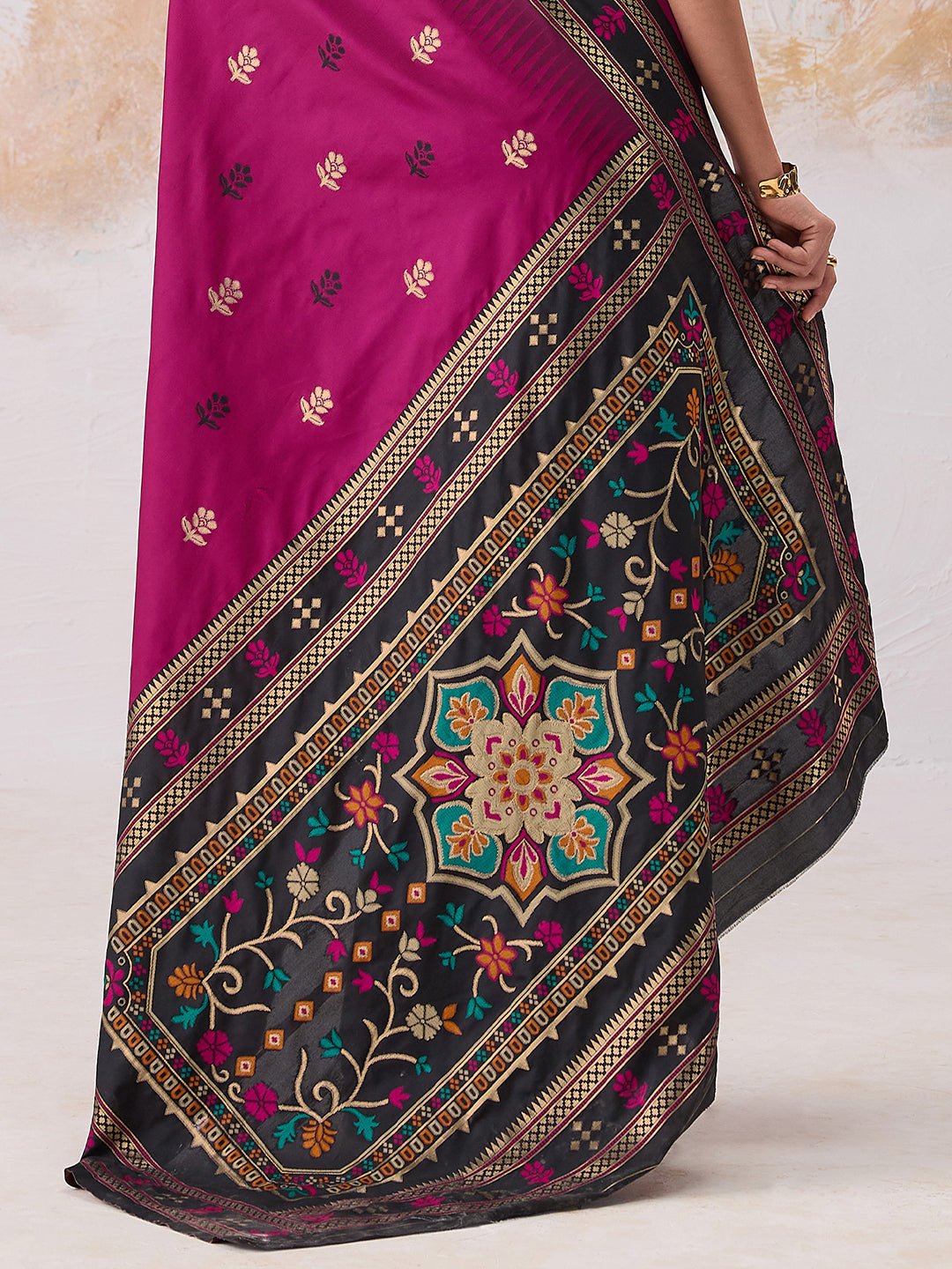 Magenta Silk Saree - Ressa