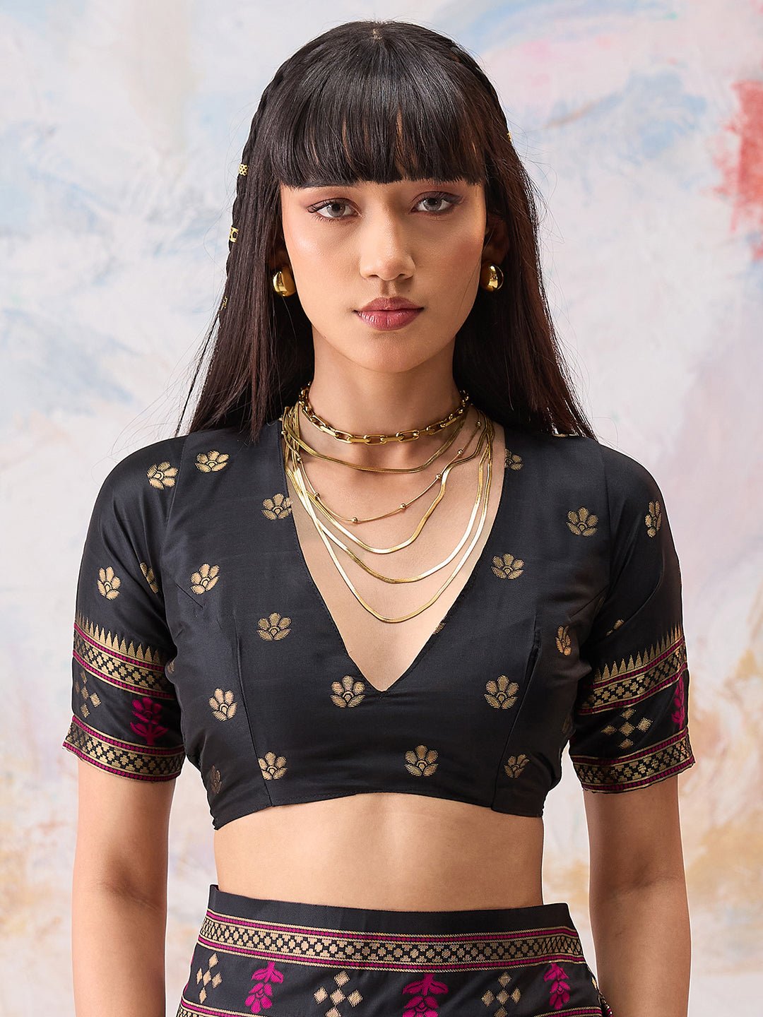 Magenta Silk Saree - Ressa