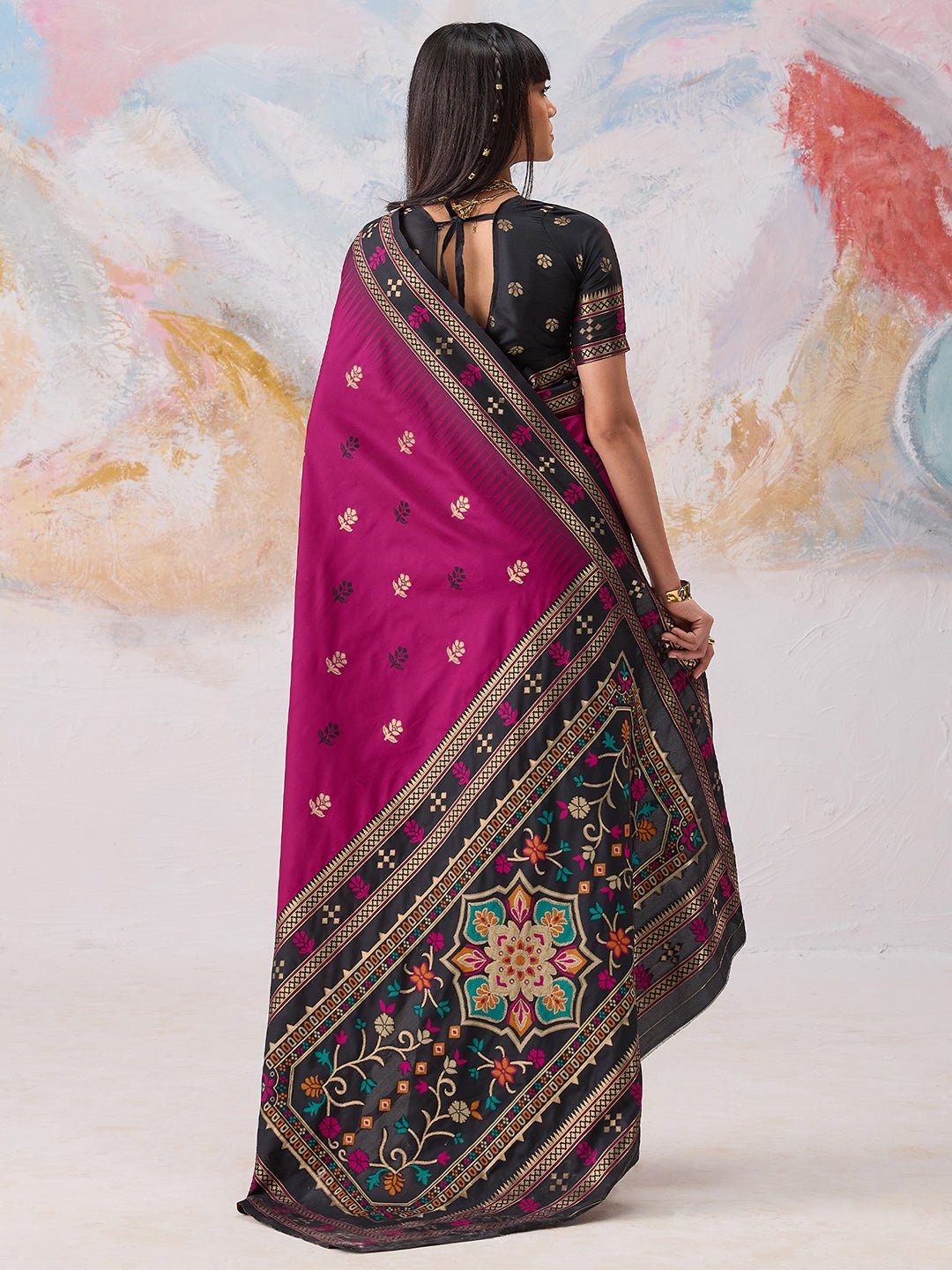 Magenta Silk Saree - Ressa