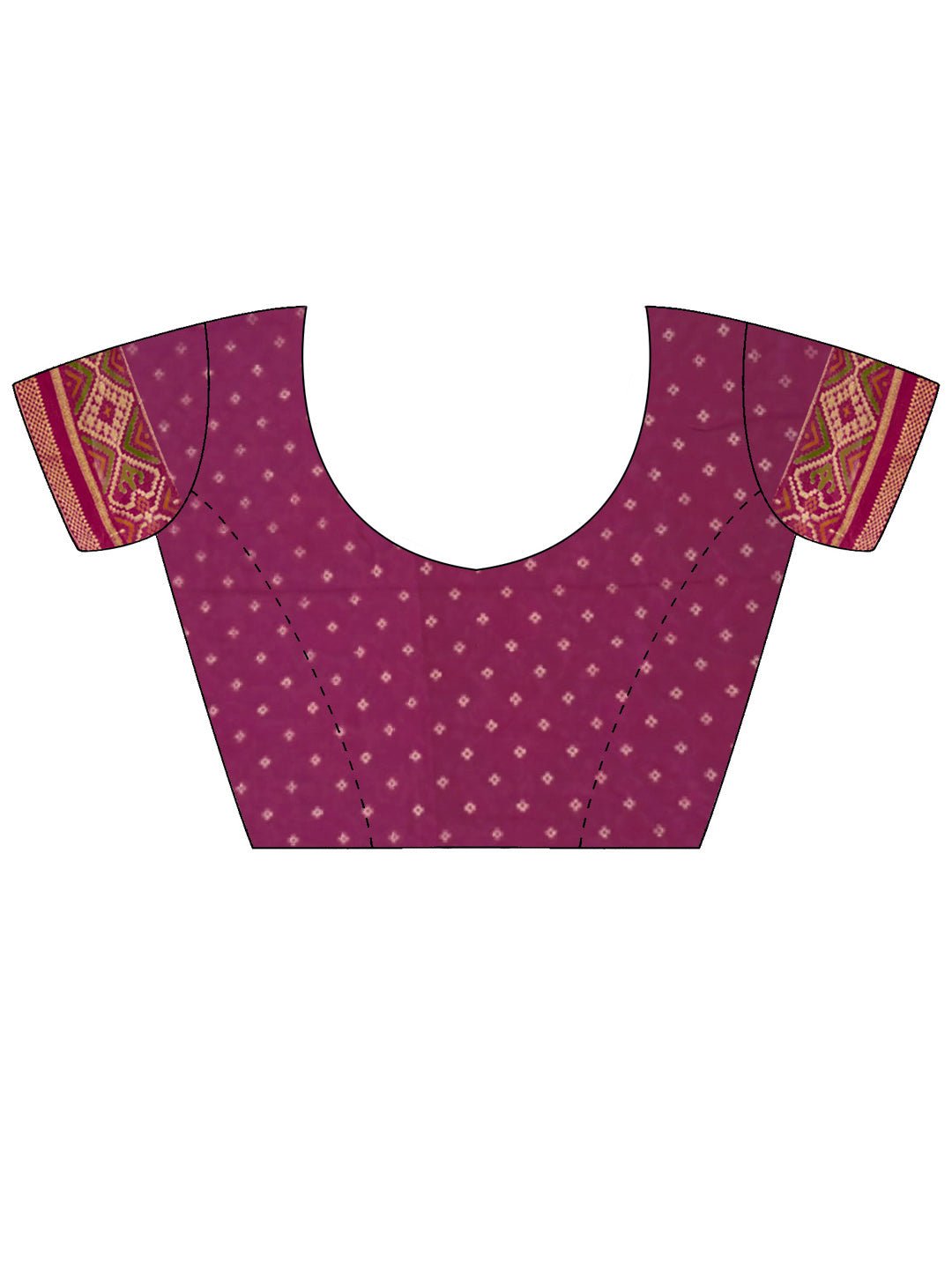 Magenta & Teal Silk Blend Patola Inspired Saree - Ressa