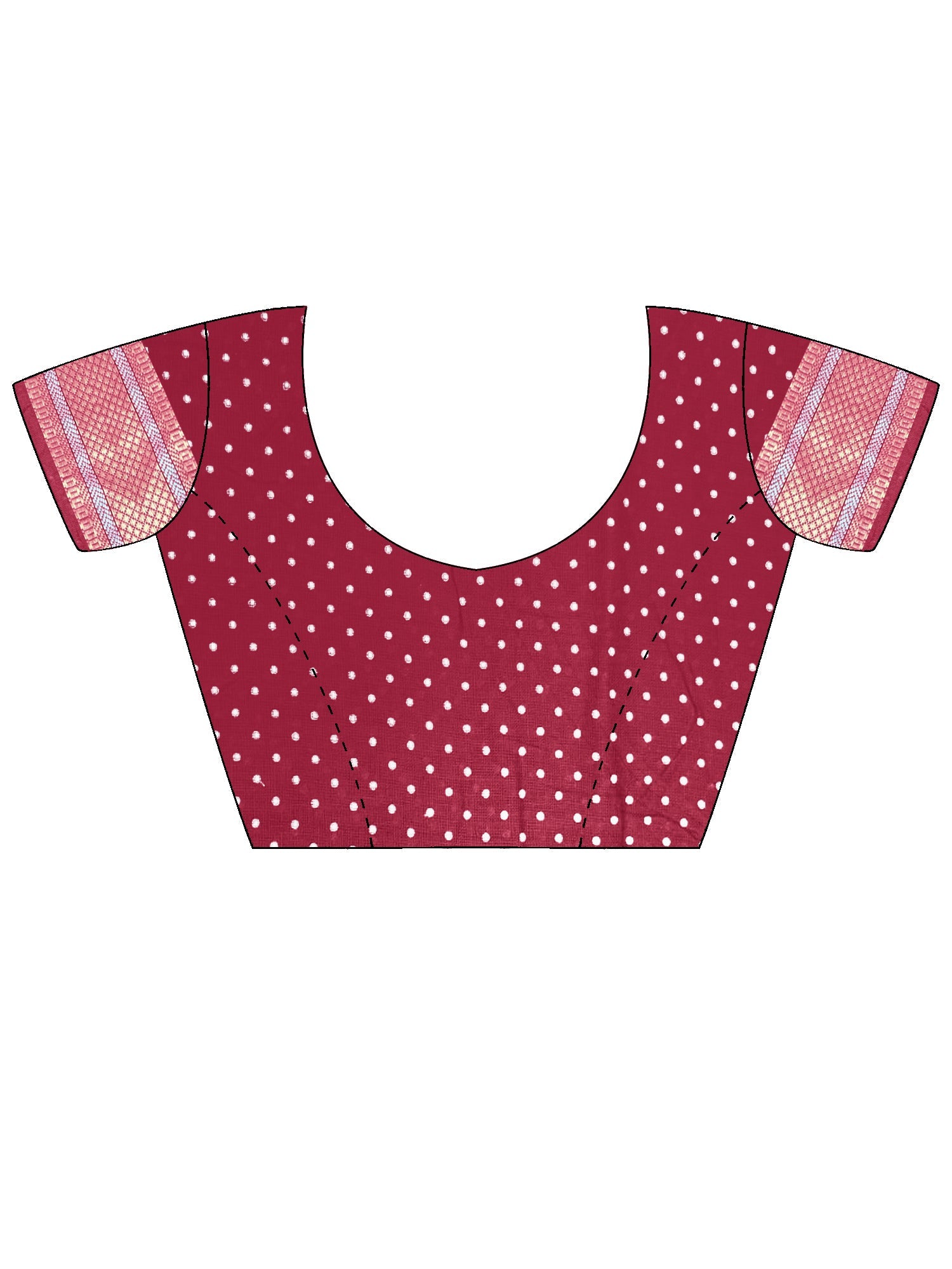 Maroon Bandhani Print Saree - Ressa