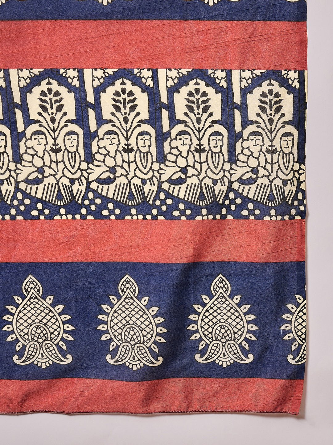 Maroon Bhagalpuri Silk Saree - Ressa