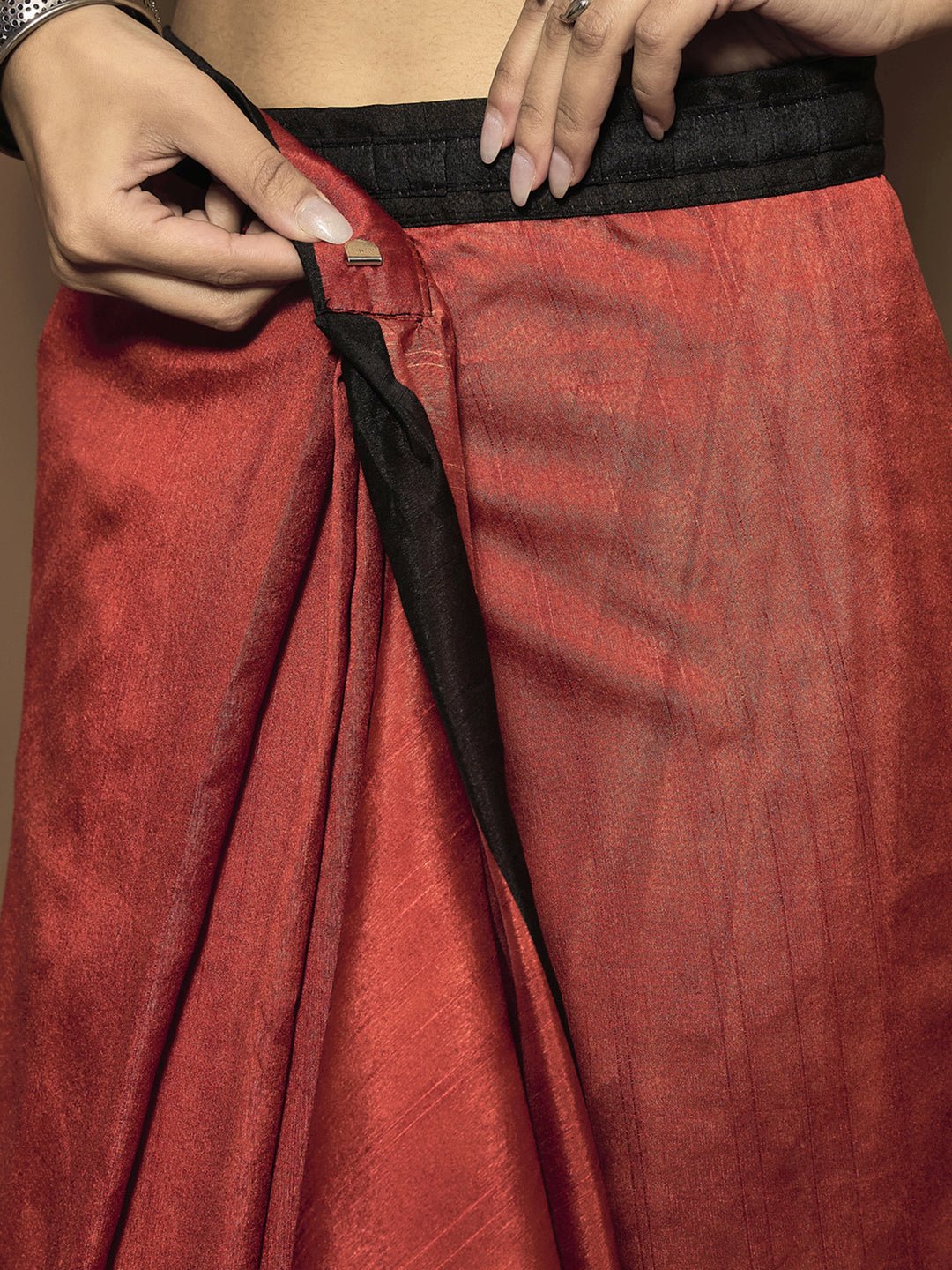 Maroon Bhagalpuri Silk Saree - Ressa
