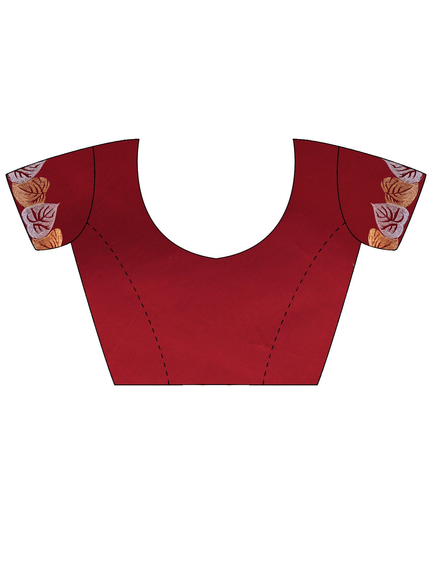 Maroon Georgette Embroidered Designer Saree - Ressa