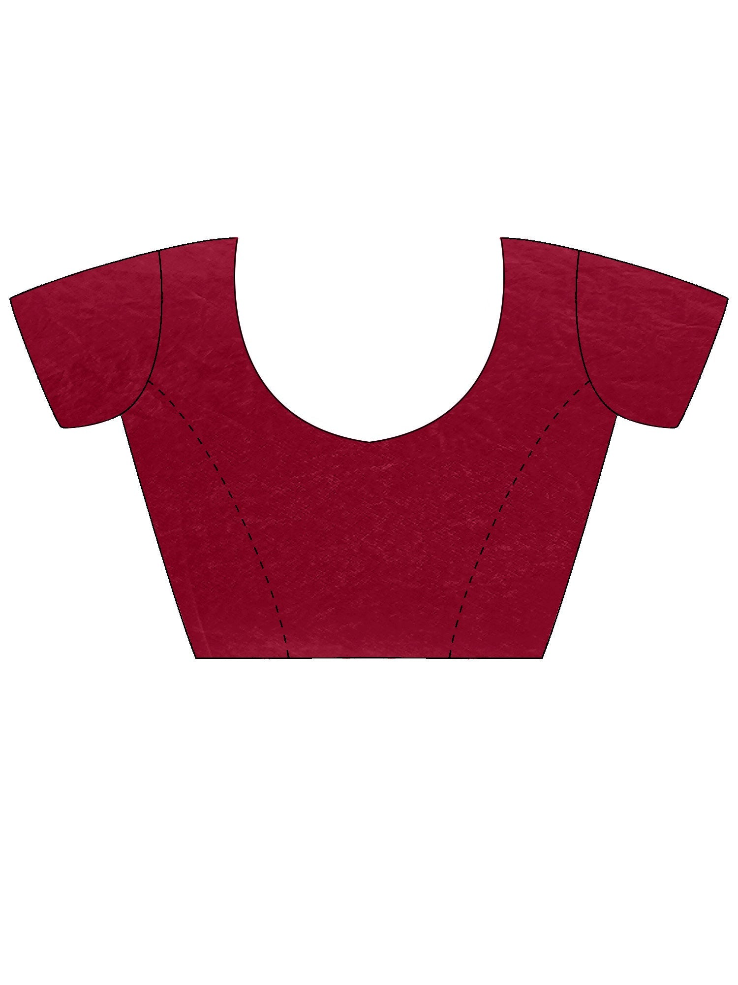 Maroon Georgette Saree with Embroidered Border | - Ressa