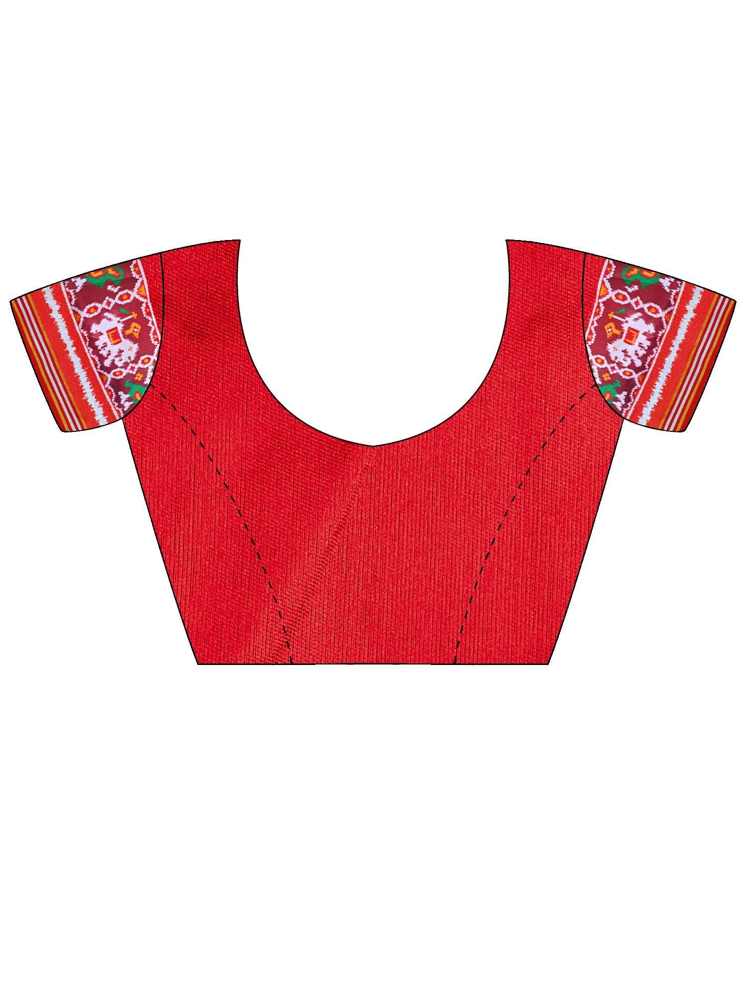 Maroon Patola Silk Saree with Traditional Motifs - Ressa