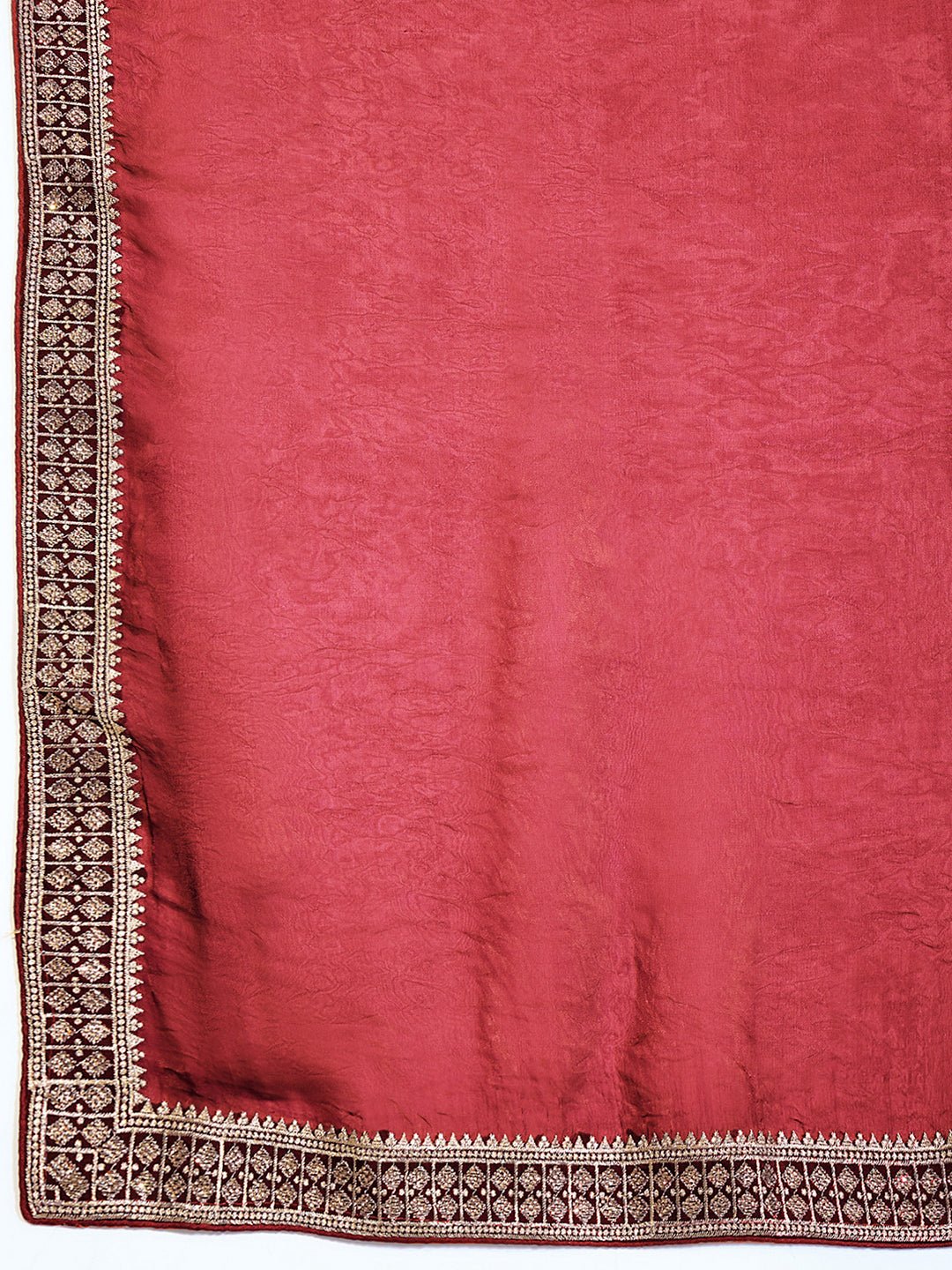 Maroon Satin Emblished Party Wear Saree - Ressa