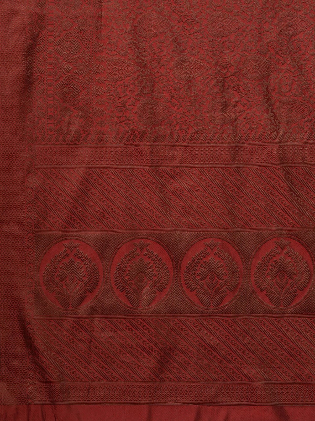Marron Kanjivaram Saree - Ressa