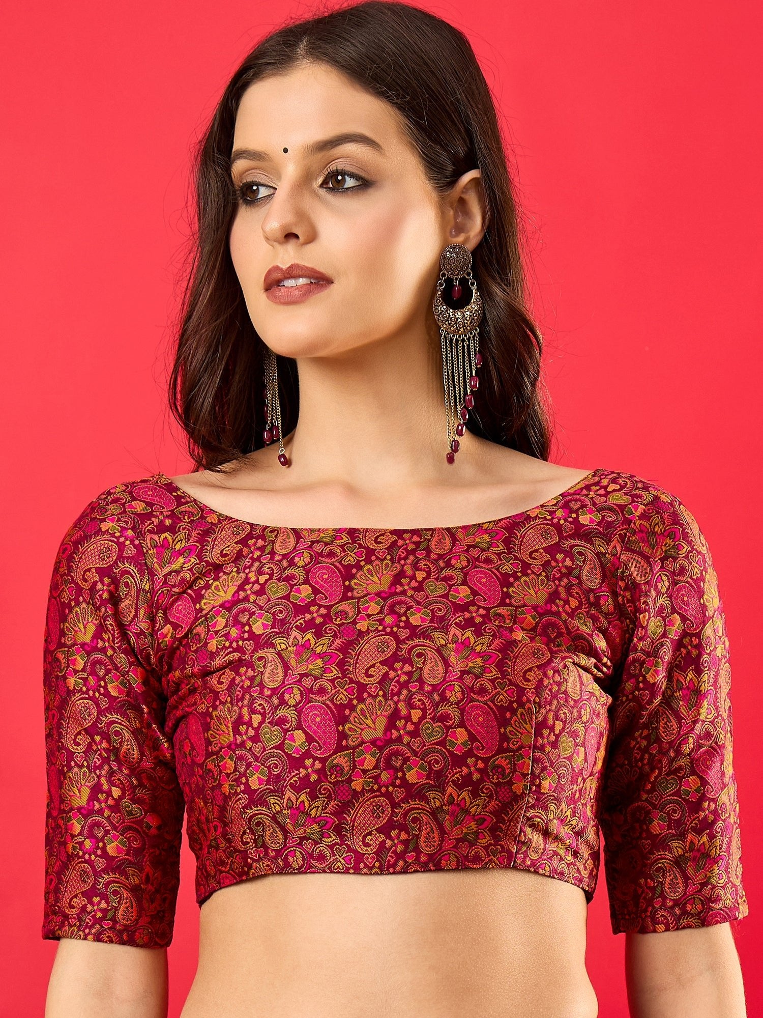 Mauve Pink Satin Silk Solid with Zari Border Blouse Saree - Ressa