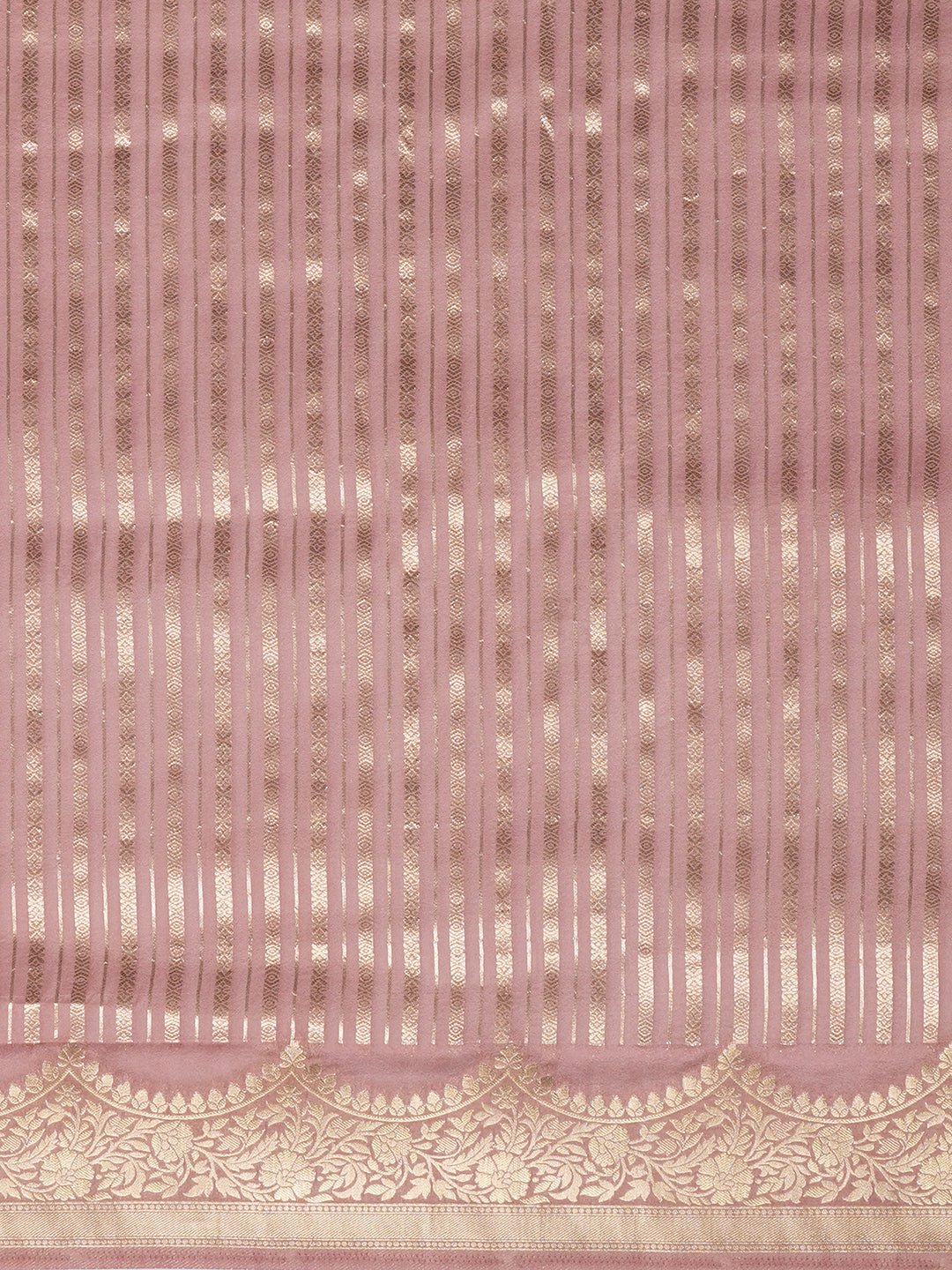 Mauve Viscose Silk Banarasi Zari Woven Saree - Ressa