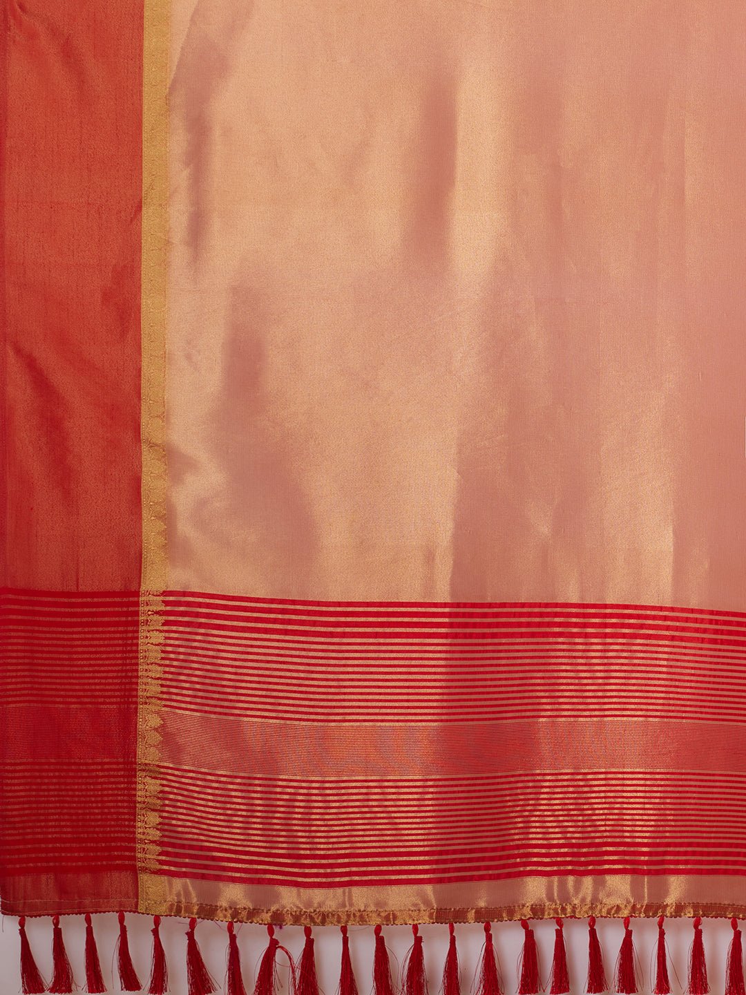Metallic Red Zari Weave Banarasi Silk Saree - Ressa