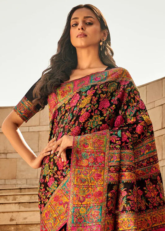 Multi-Color Silk Blend Patola Print saree - Ressa