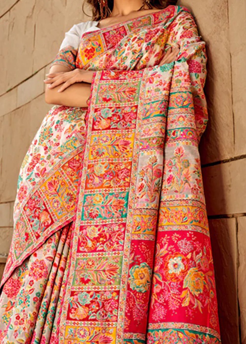 Multicolor Banarasi Woven Silk Blend Saree - Ressa