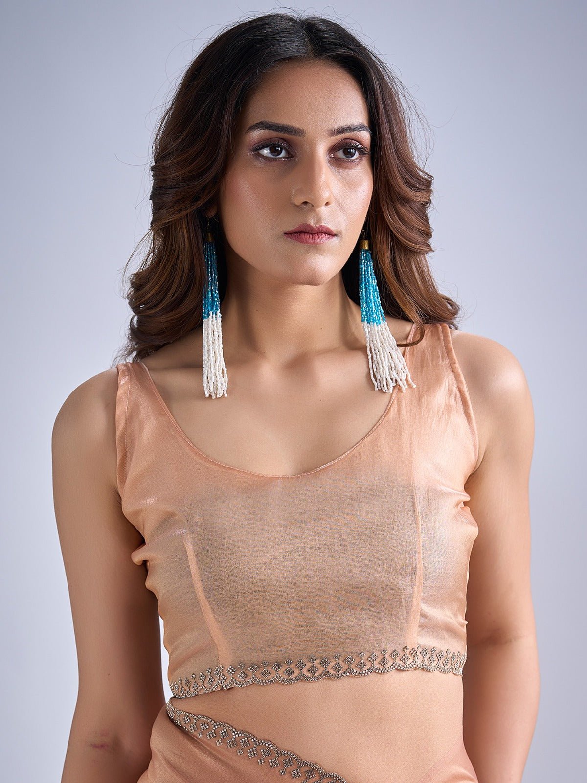 Multicolor Pastel Tissue Silk Saree - Ressa