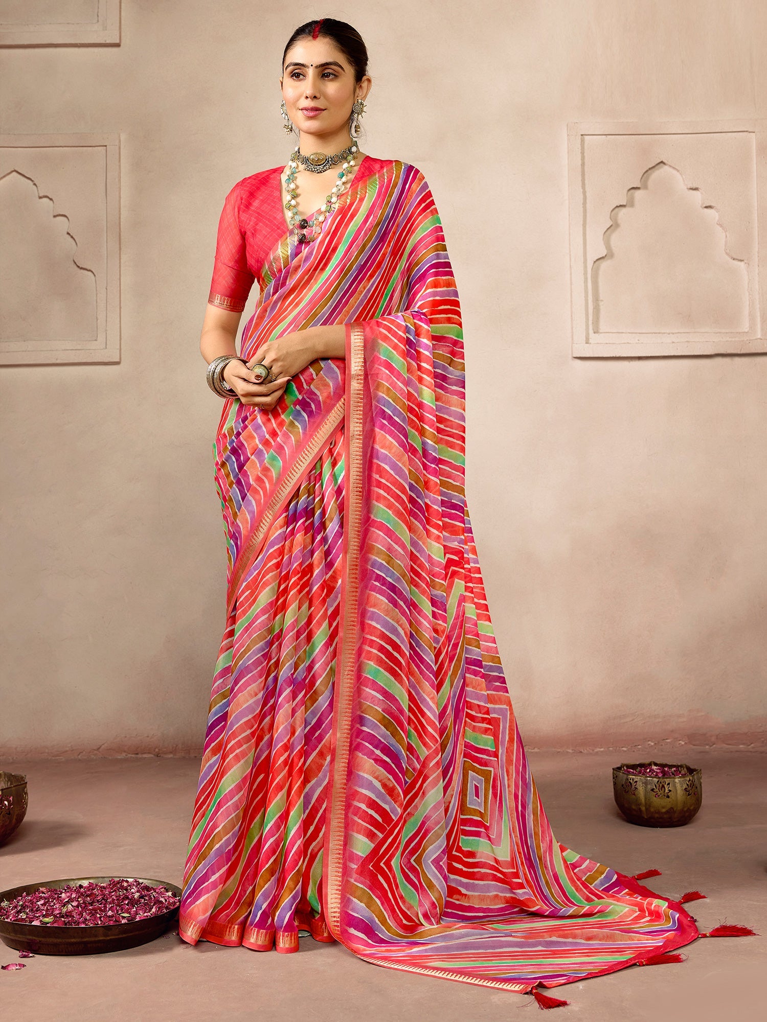 Multicolour Georgette Saree - Ressa