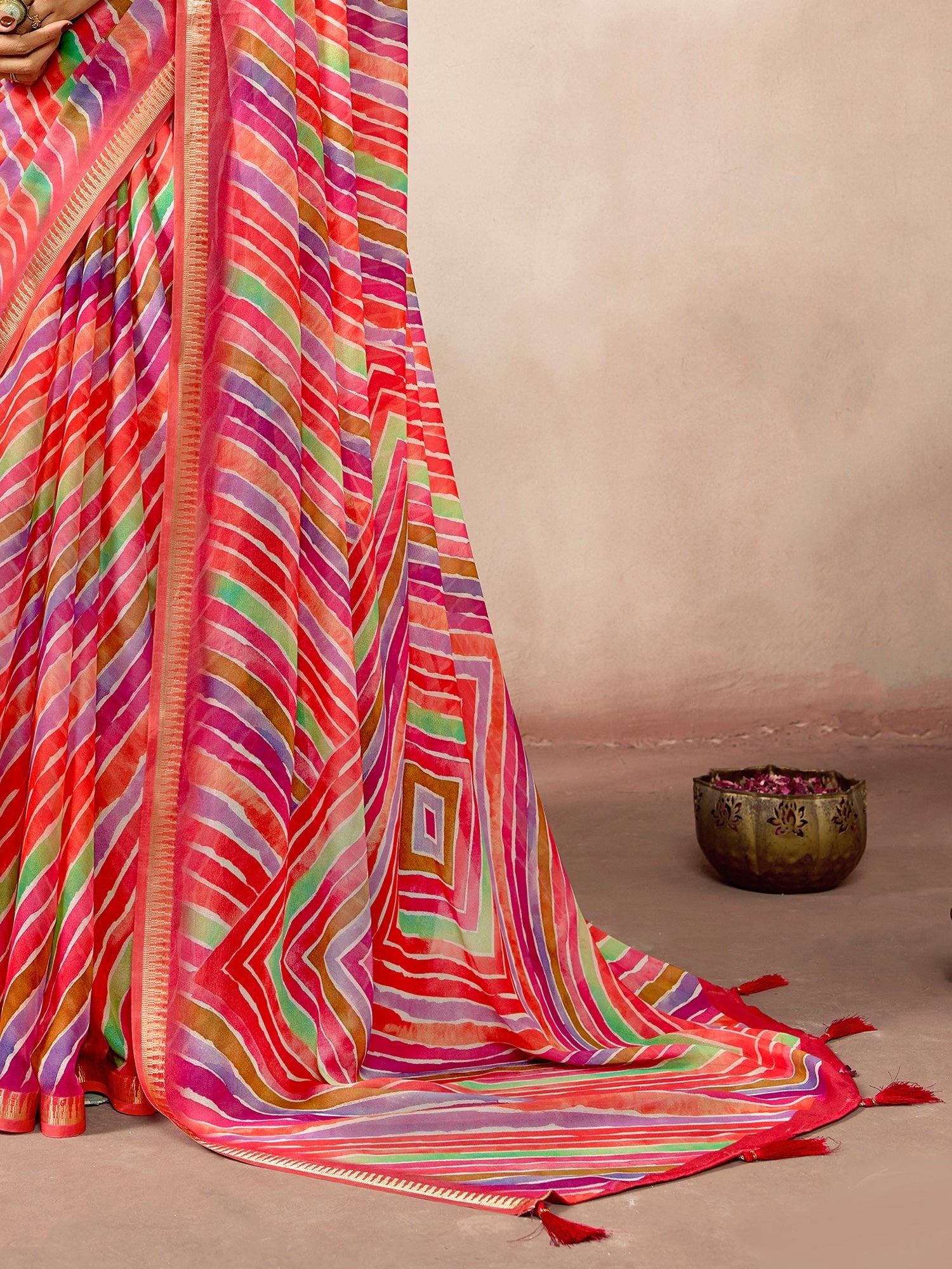Multicolour Georgette Saree - Ressa