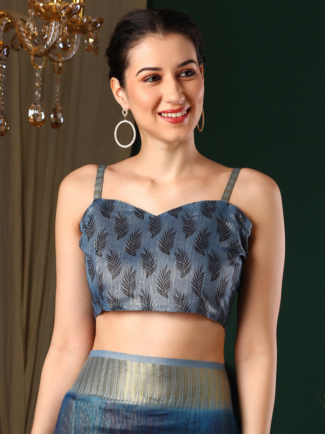Multicolour Ombre Organza Saree - Ressa