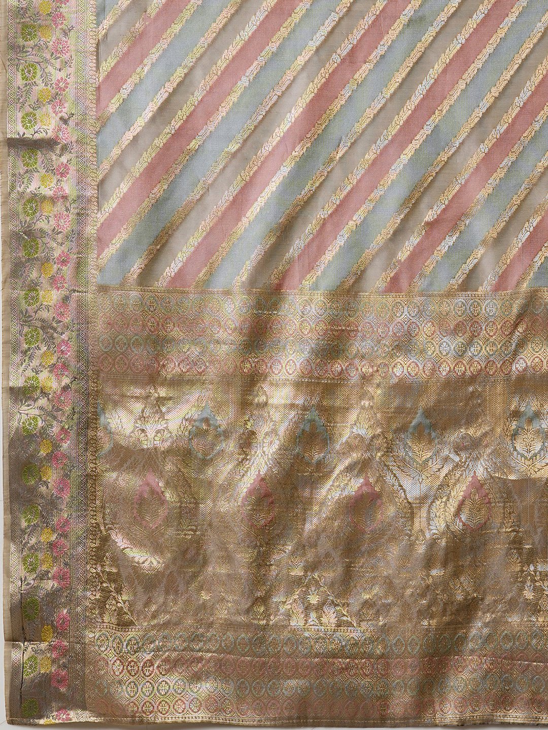 Multicolour Tissue Banarasi Silk Saree - Ressa