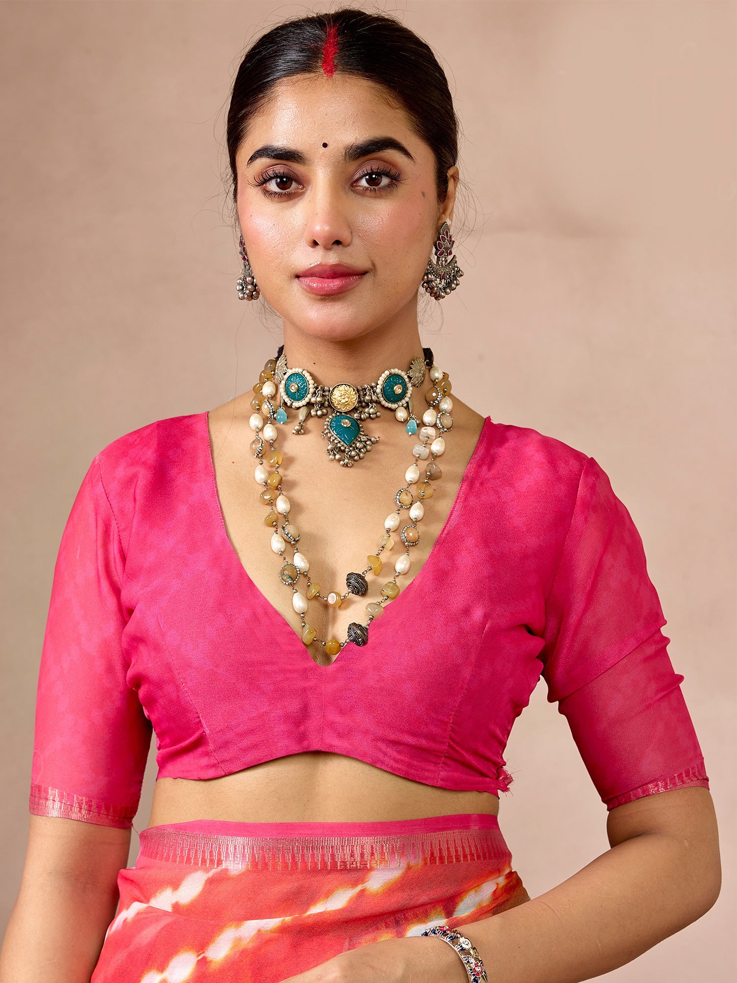 Multicoloure Georgette Sare - Ressa