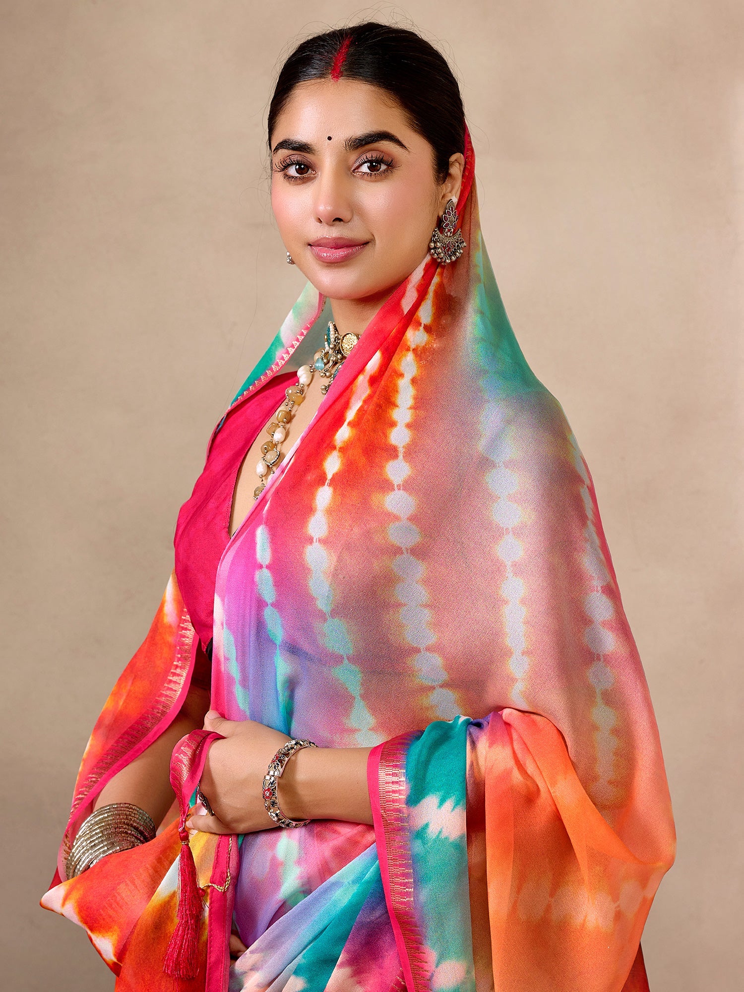 Multicoloure Georgette Sare - Ressa