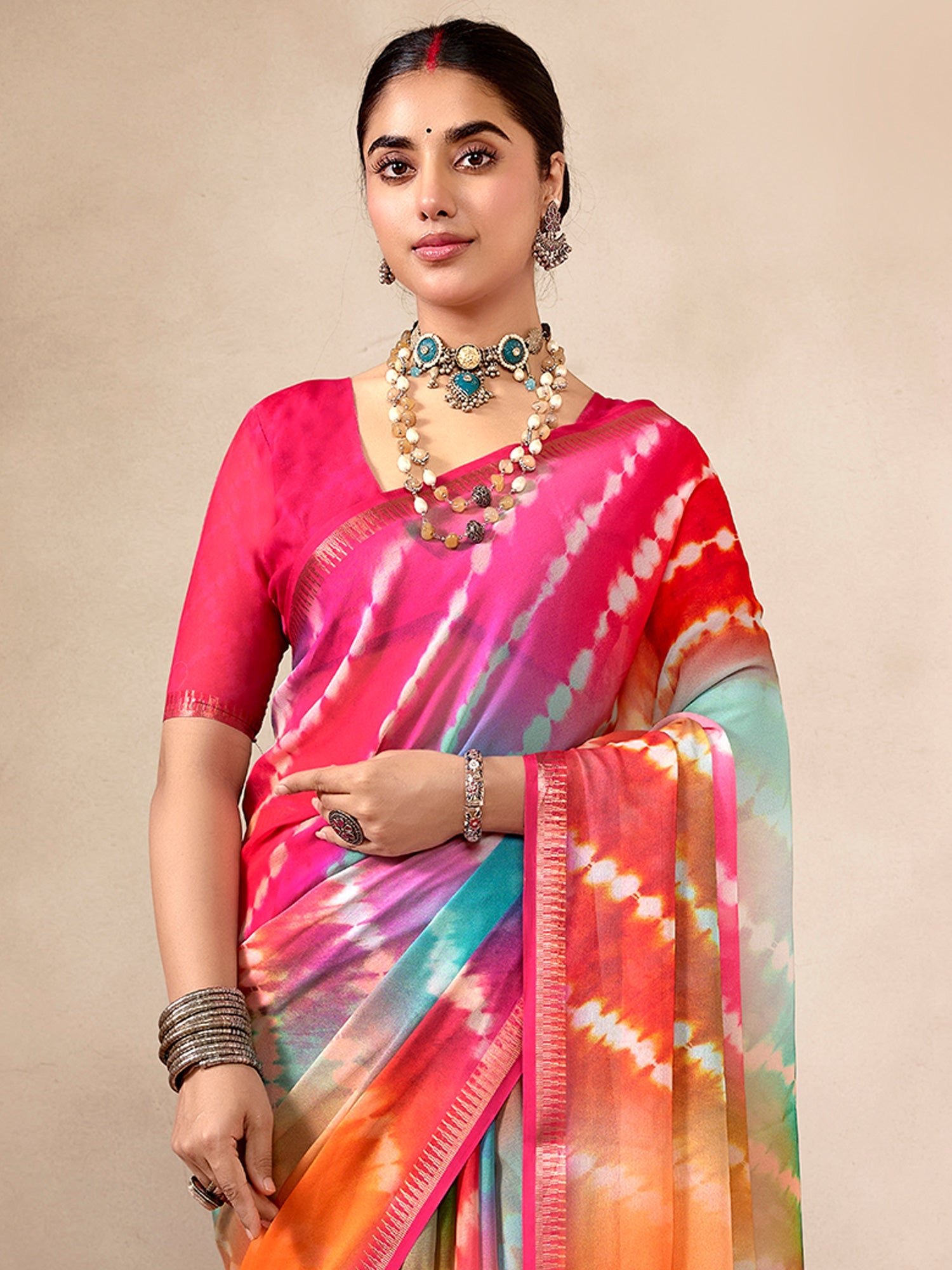 Multicoloure Georgette Sare - Ressa