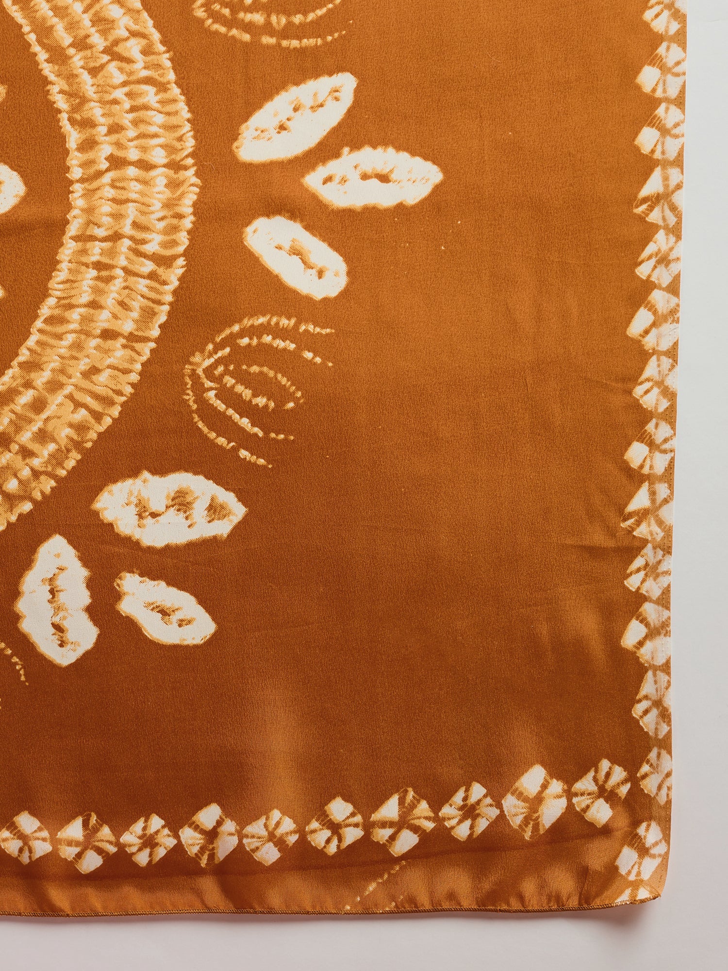 Mustard Bandhani Print Silk saree - Ressa