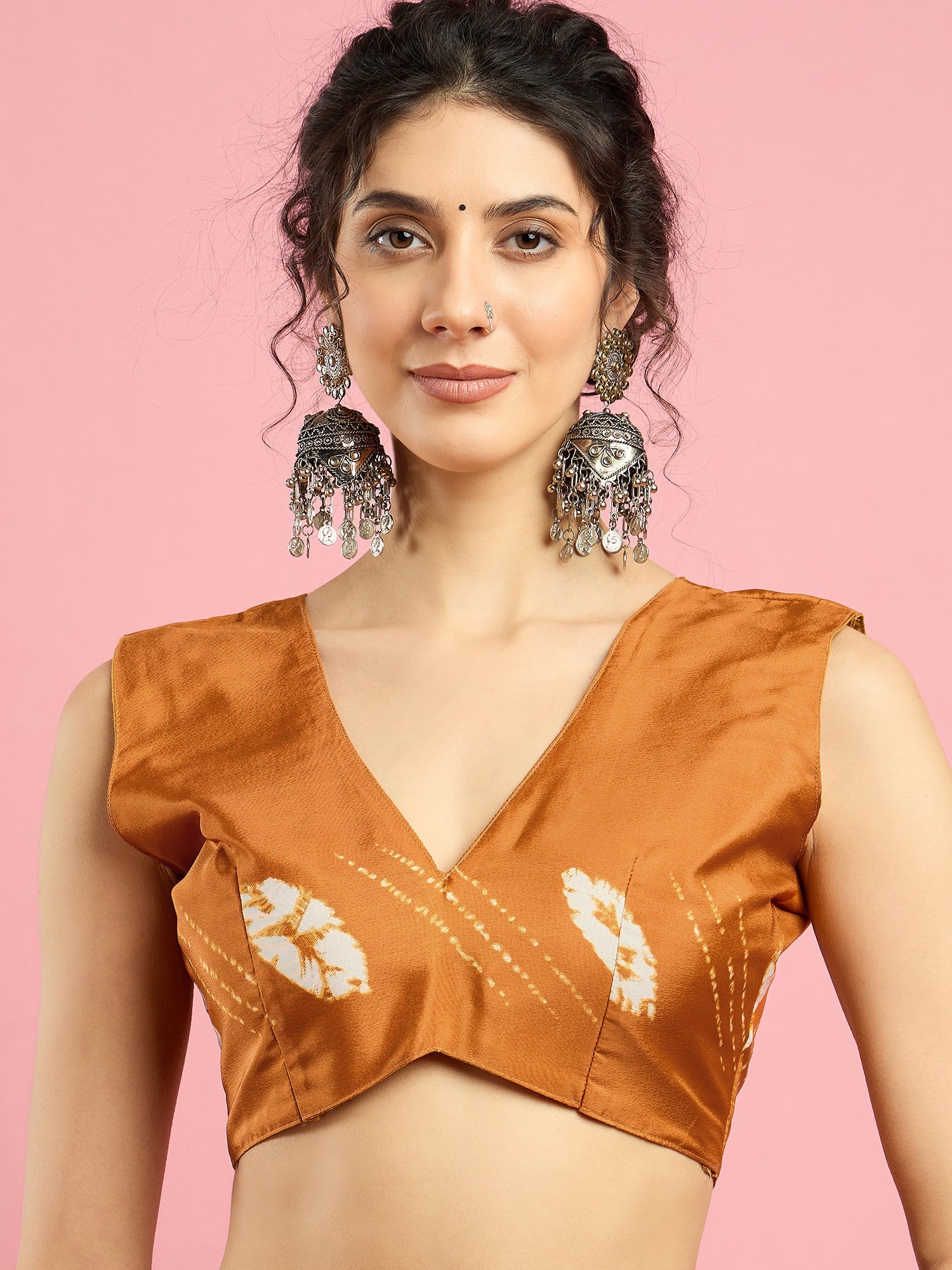 Mustard Bandhani Print Silk saree - Ressa