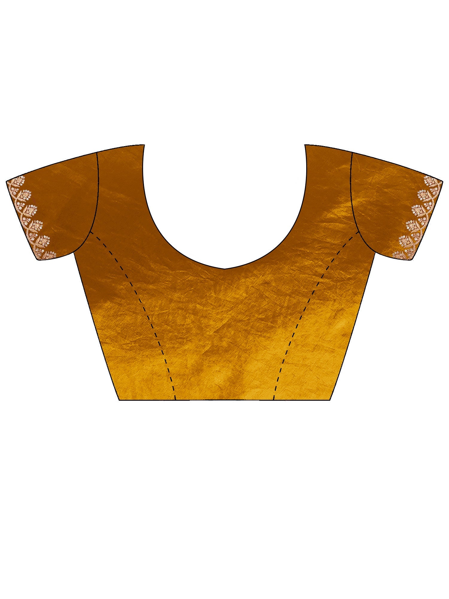 Mustard Dual-Tone Organza Saree - Ressa