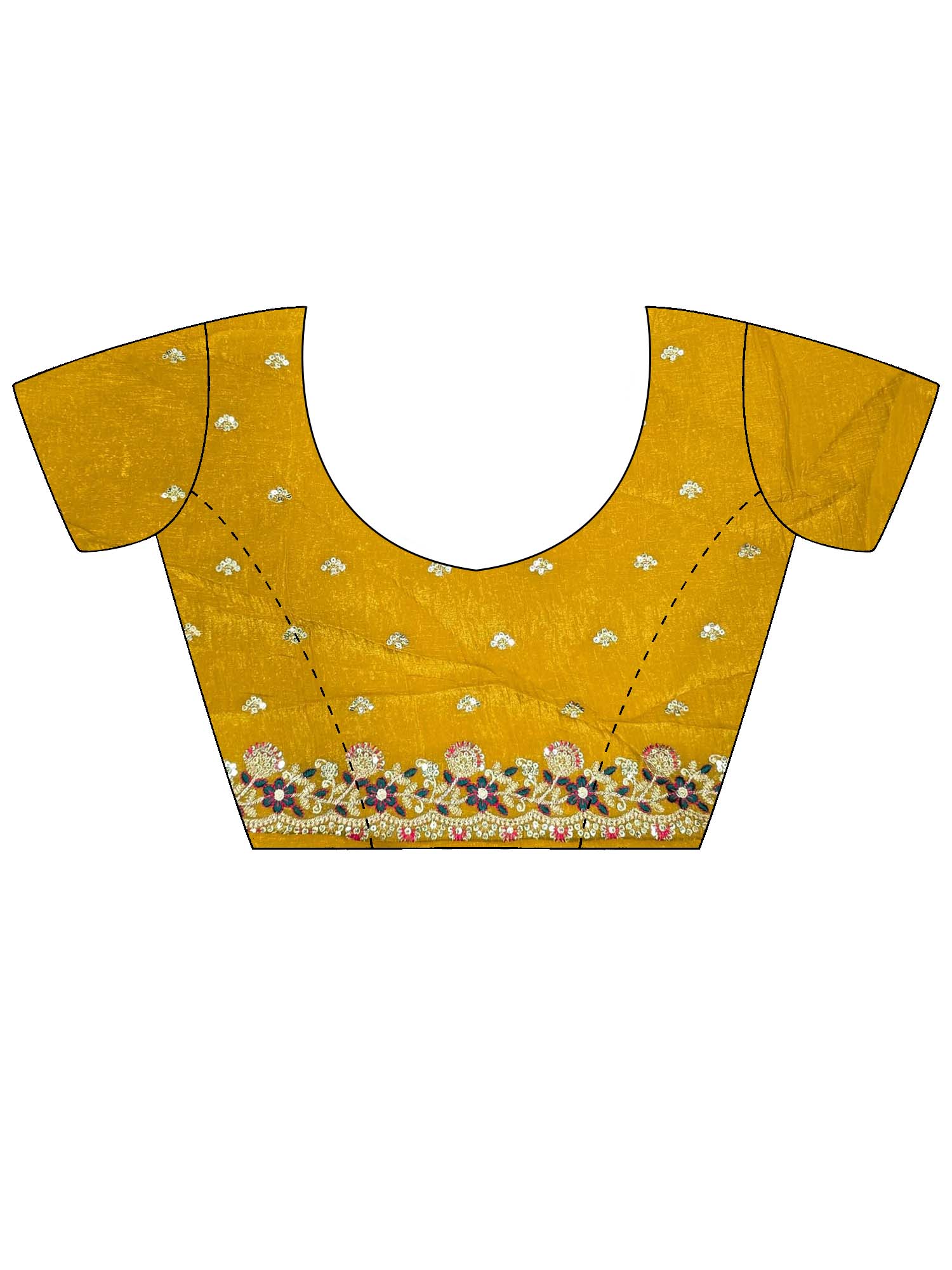 Mustard Embellished Tissue SIlk Sarees - Ressa