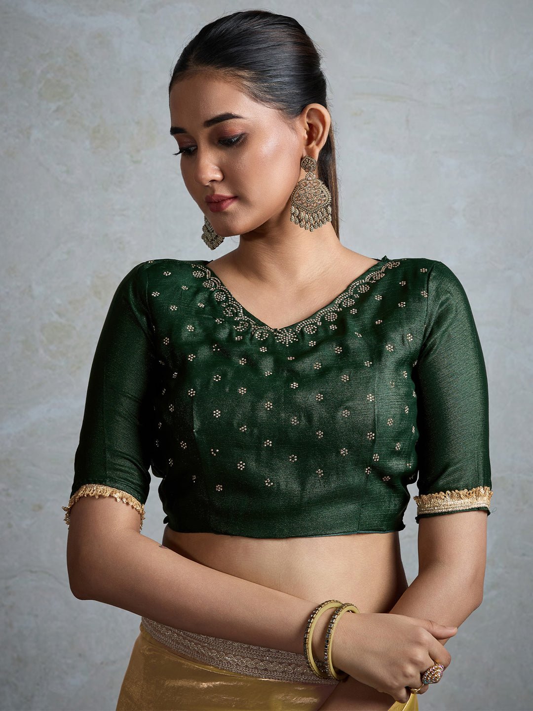 Mustard Gold Tissue Silk Saree - Ressa